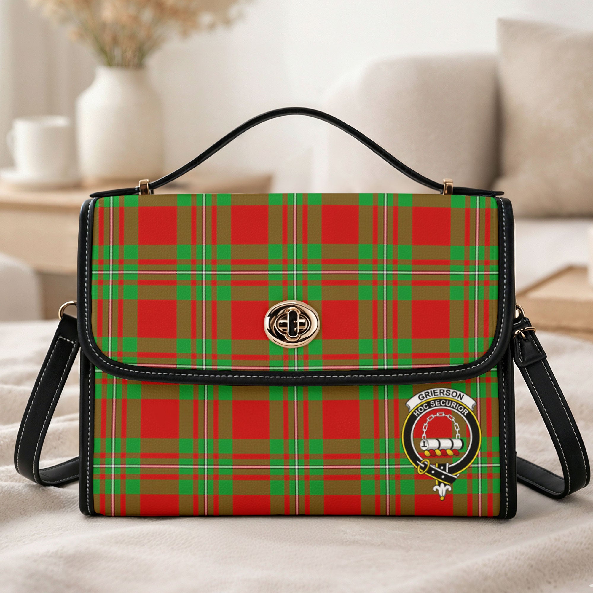 Grierson Tartan Crest Satchel Bag