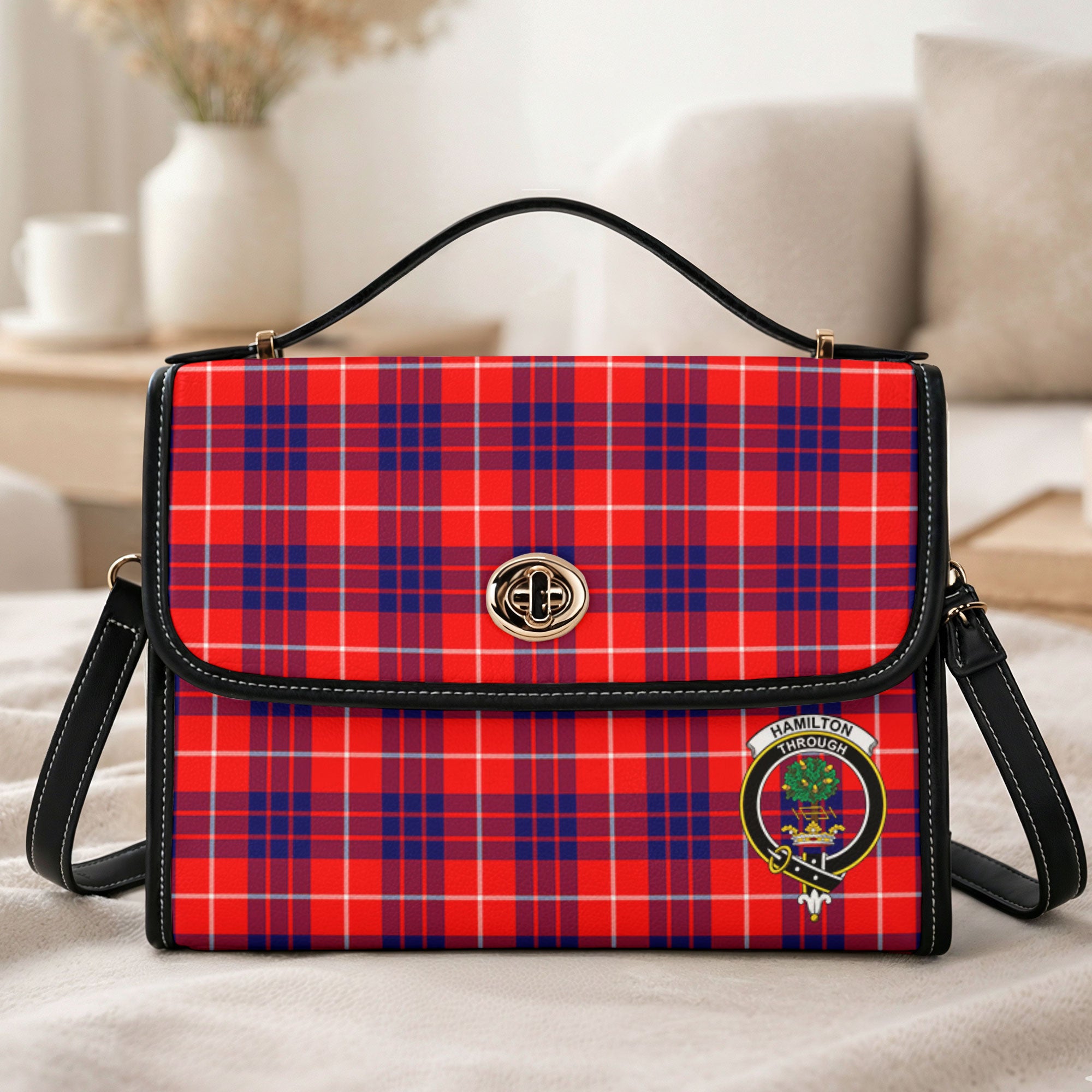 Hamilton Modern Tartan Crest Satchel Bag