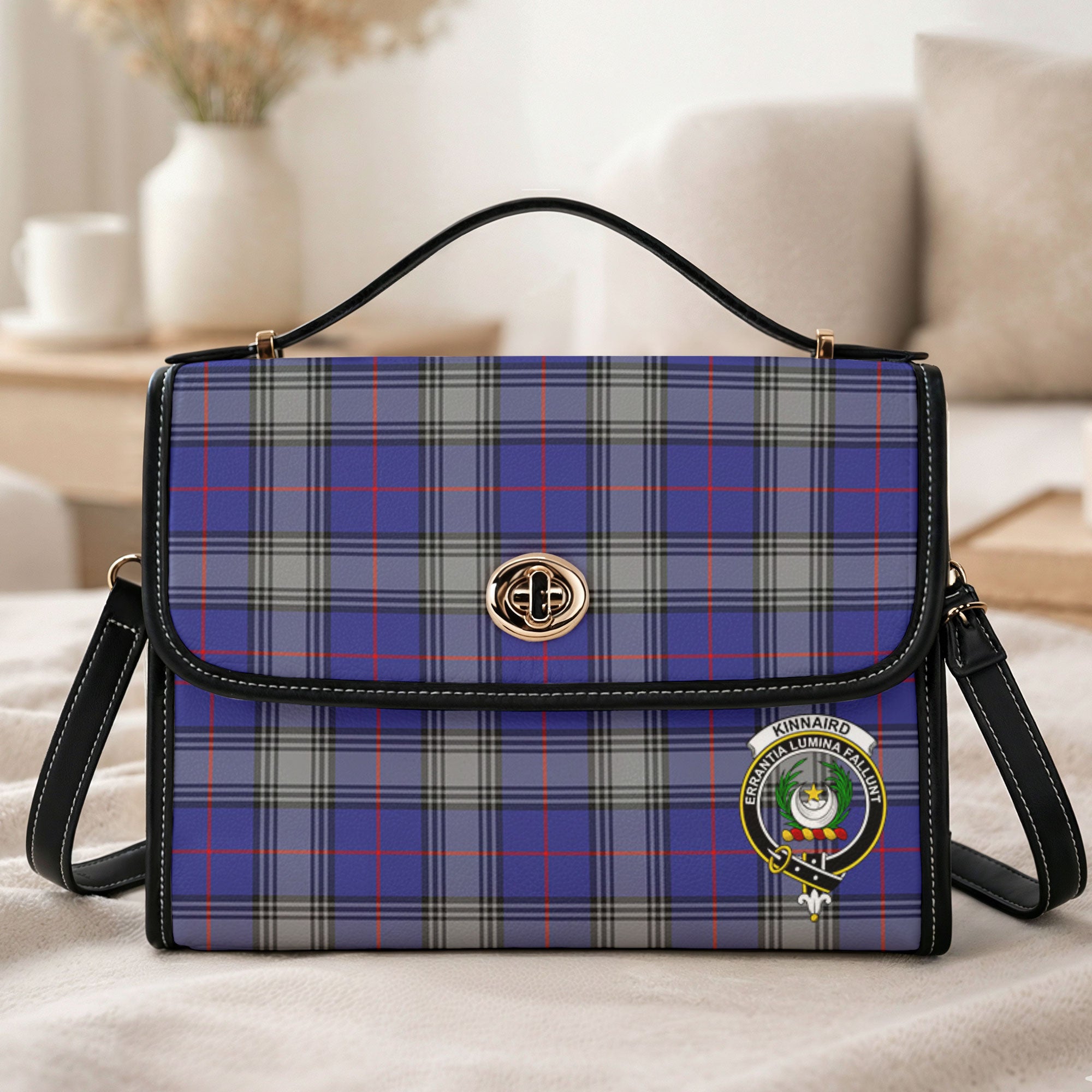 Kinnaird Tartan Crest Satchel Bag