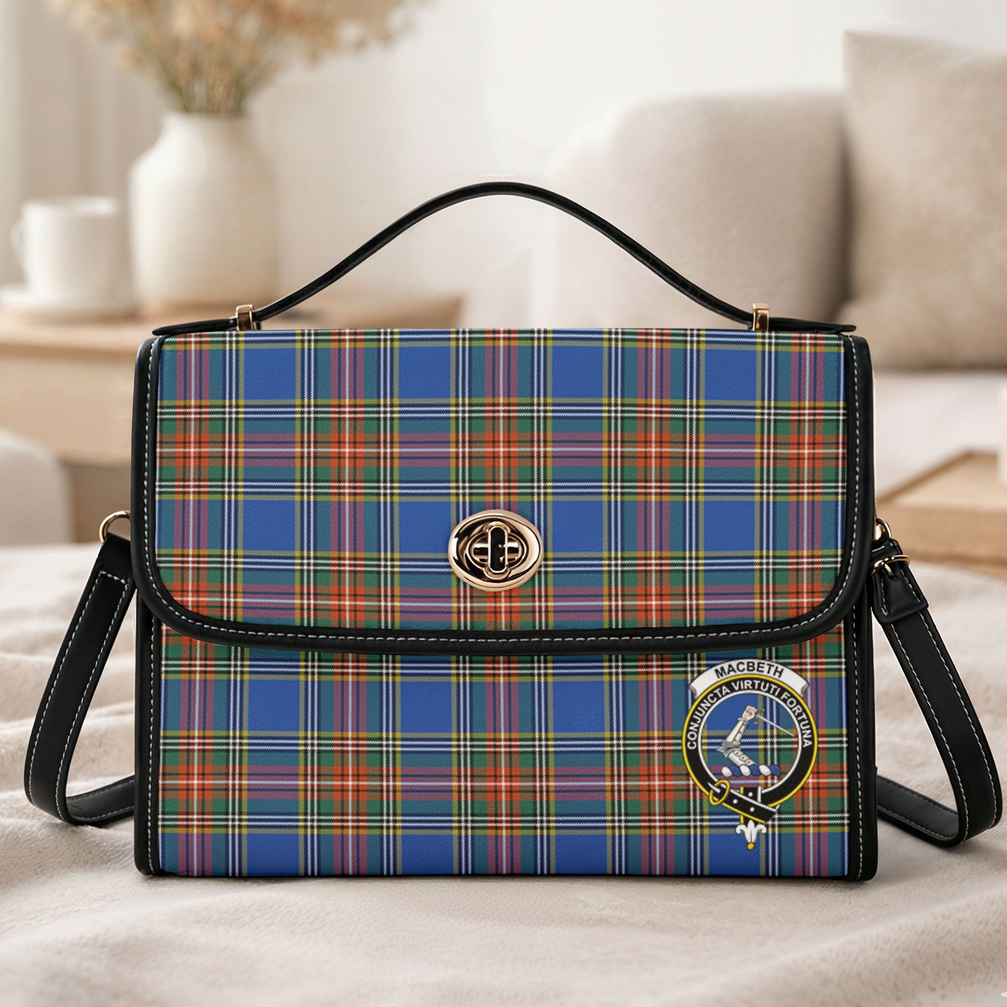 MacBeth Ancient Tartan Crest Satchel Bag