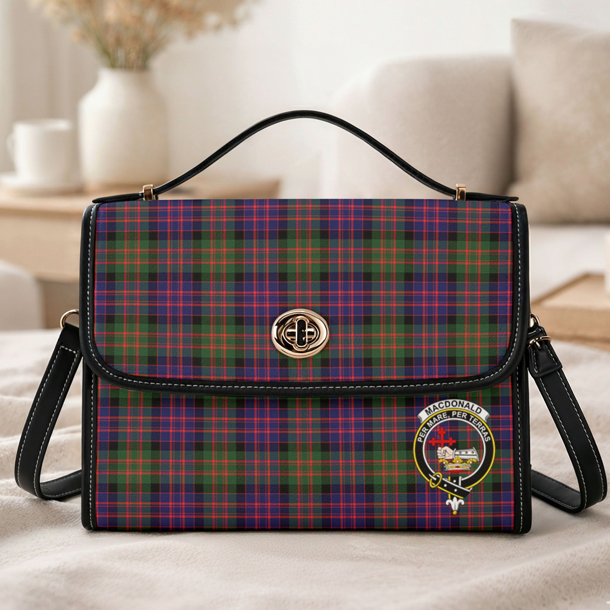MacDonald Modern Tartan Crest Satchel Bag