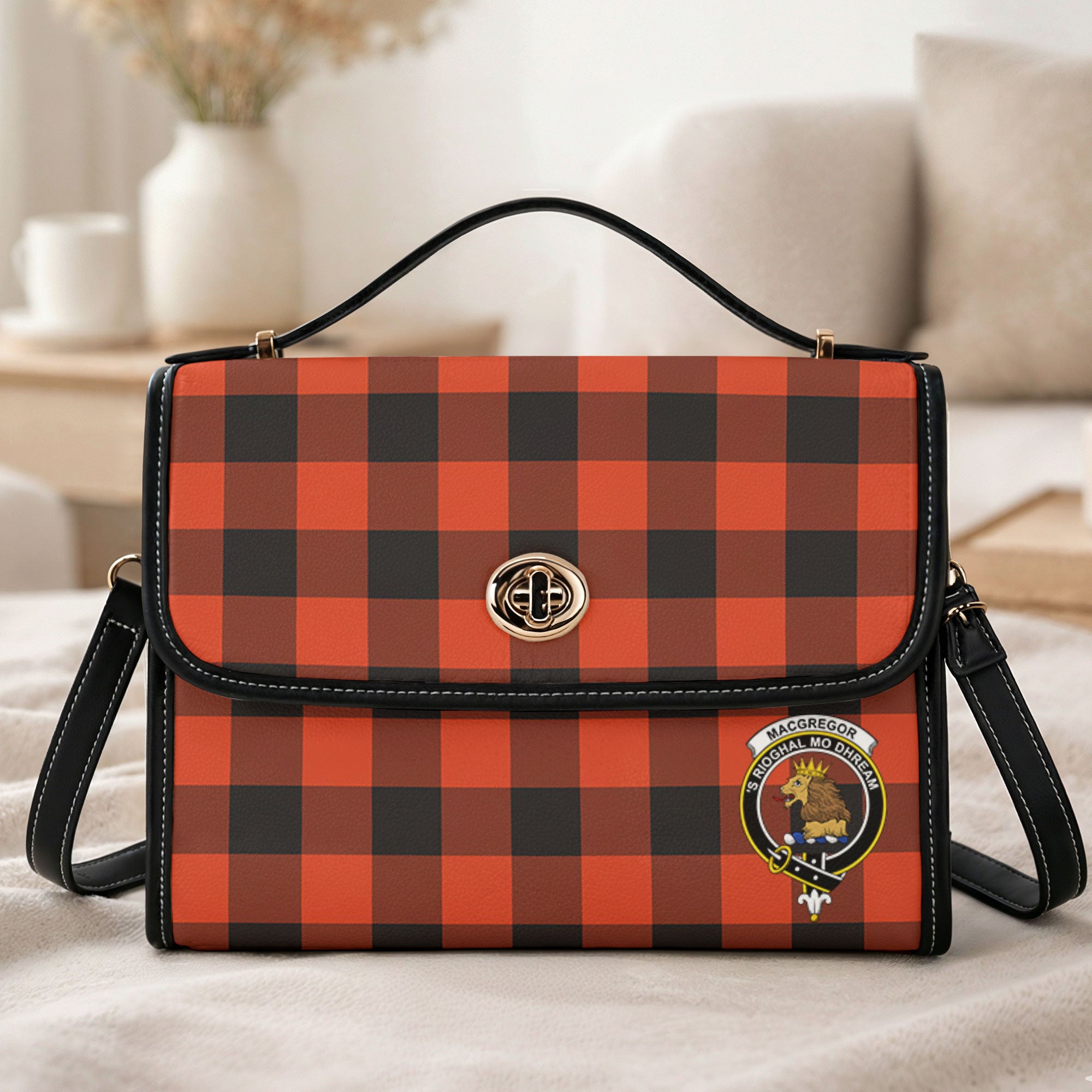 MacGregor Rob Roy Ancient Tartan Crest Satchel Bag