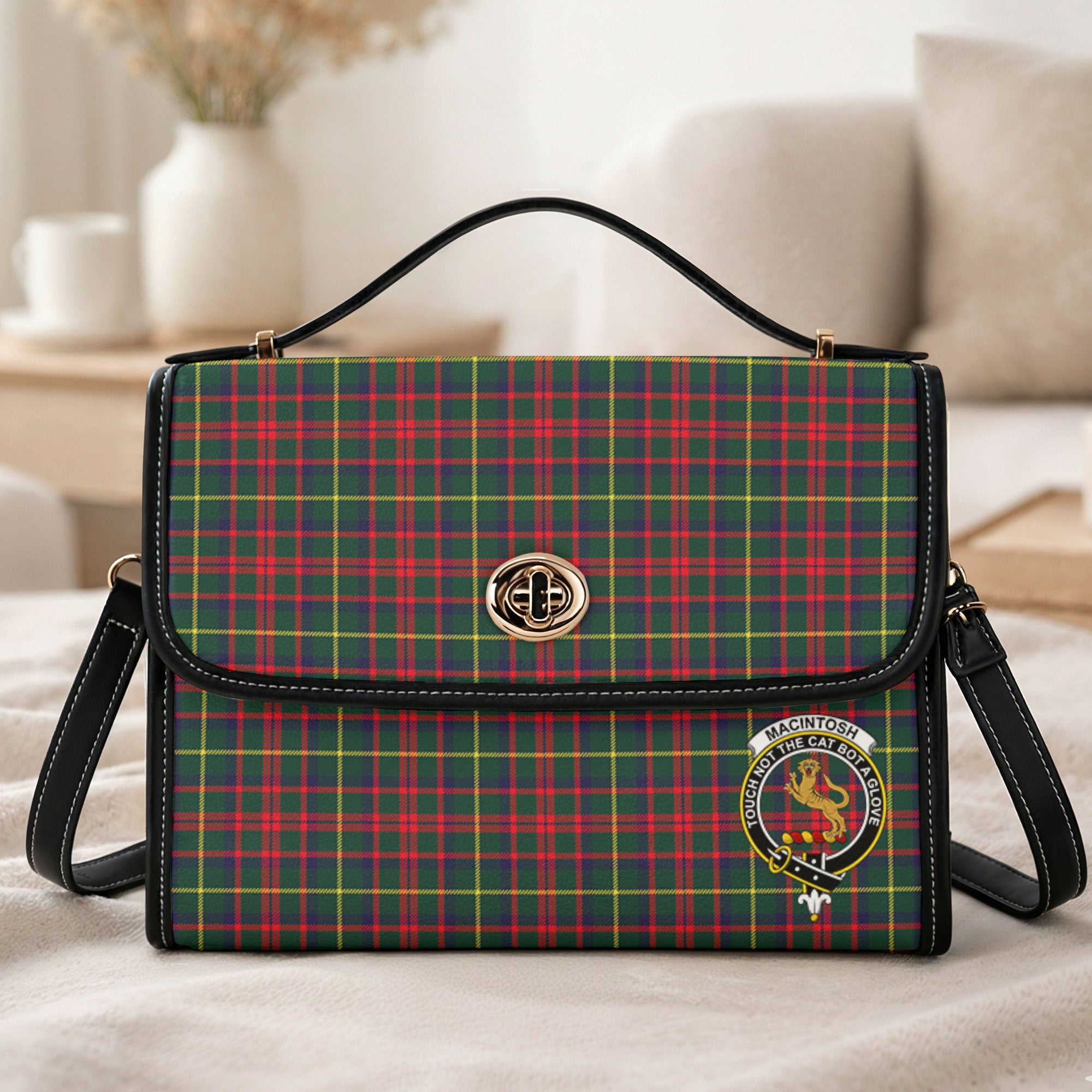 MacIntosh Hunting Modern Tartan Crest Satchel Bag