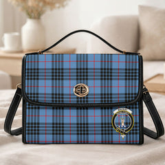 MacKay Blue Tartan Crest Satchel Bag