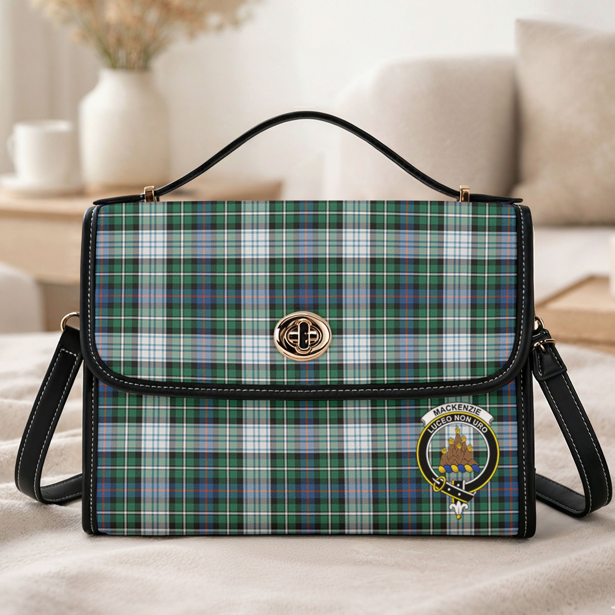 MacKenzie Dress Ancient Tartan Crest Satchel Bag