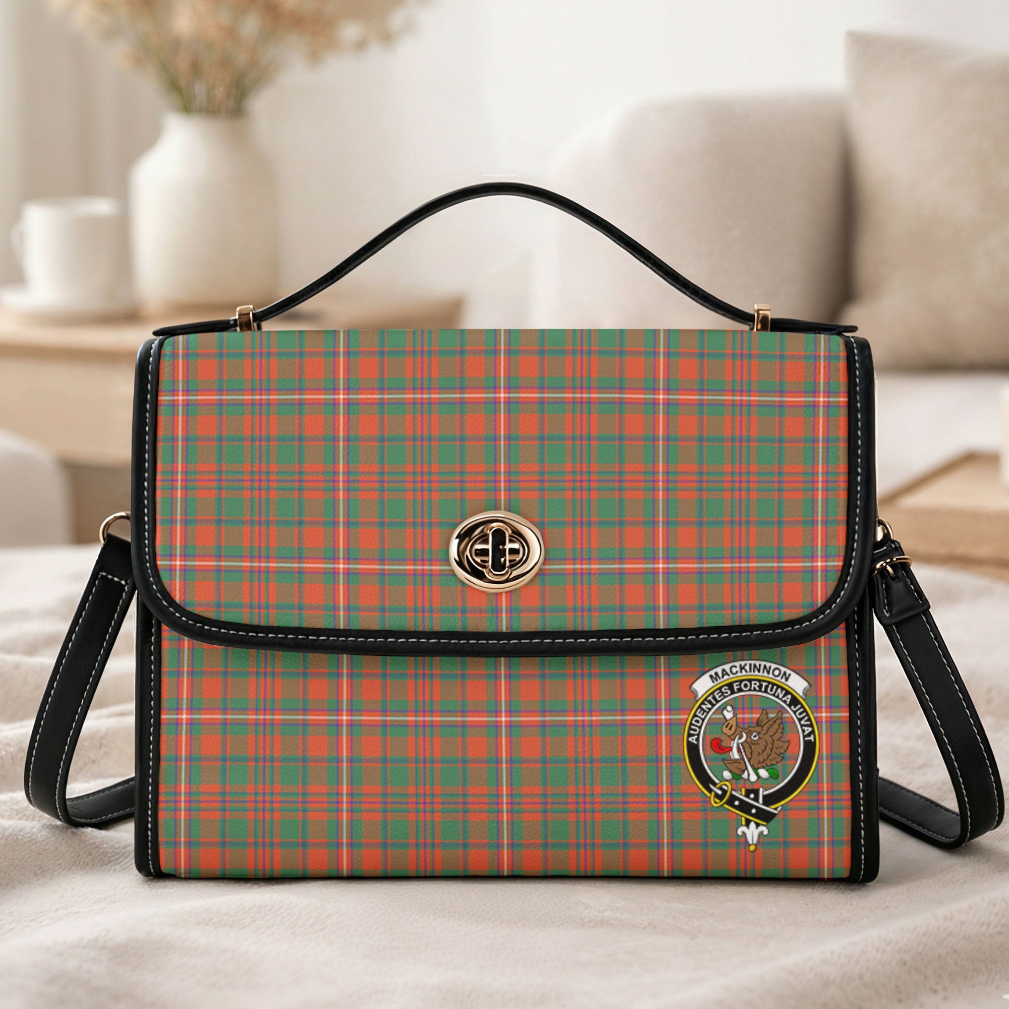 MacKinnon Ancient Tartan Crest Satchel Bag