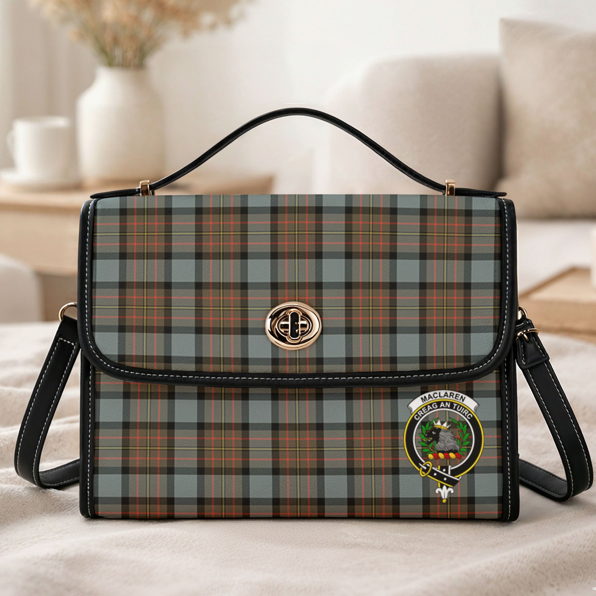 MacLaren Weathered Tartan Crest Satchel Bag