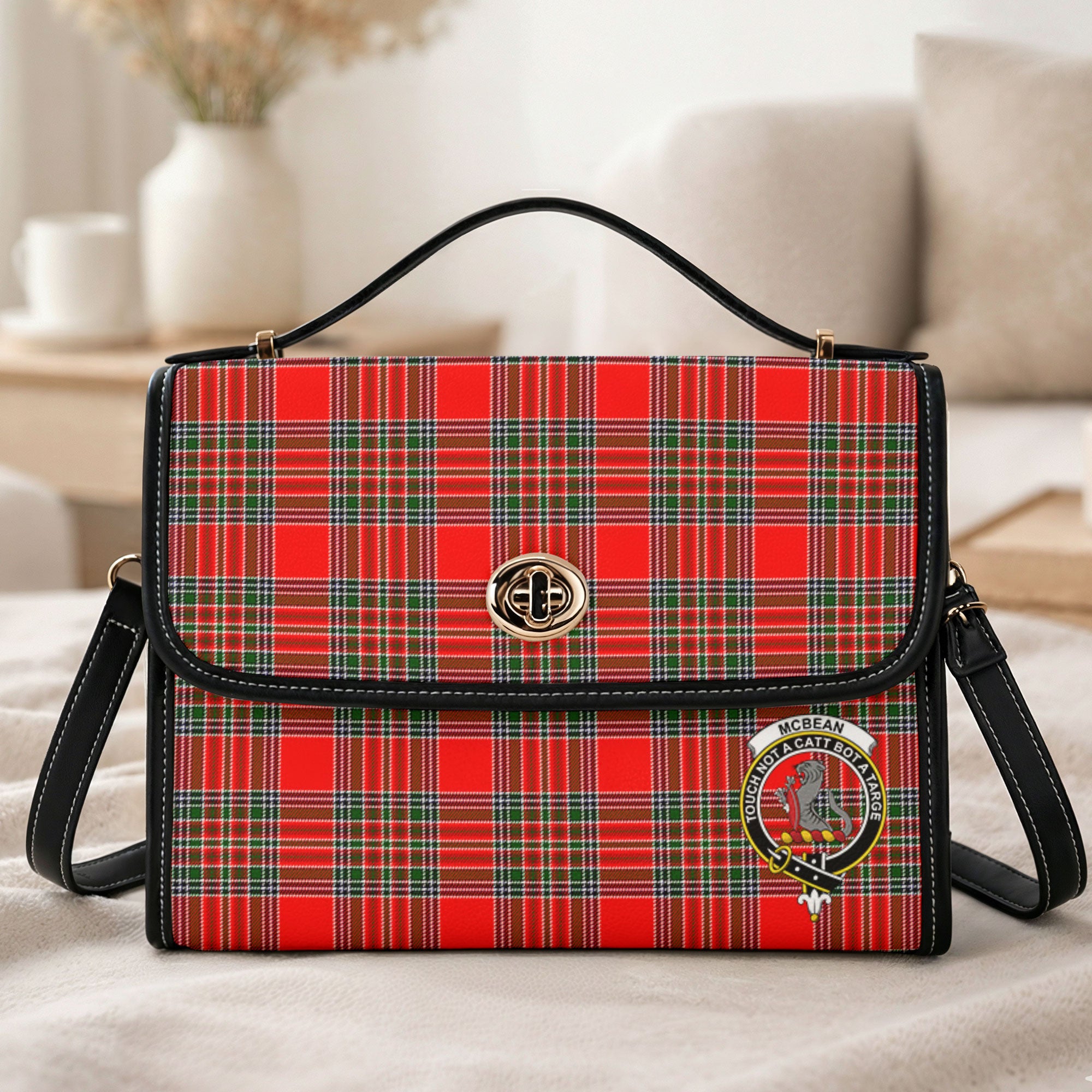McBean Tartan Crest Satchel Bag
