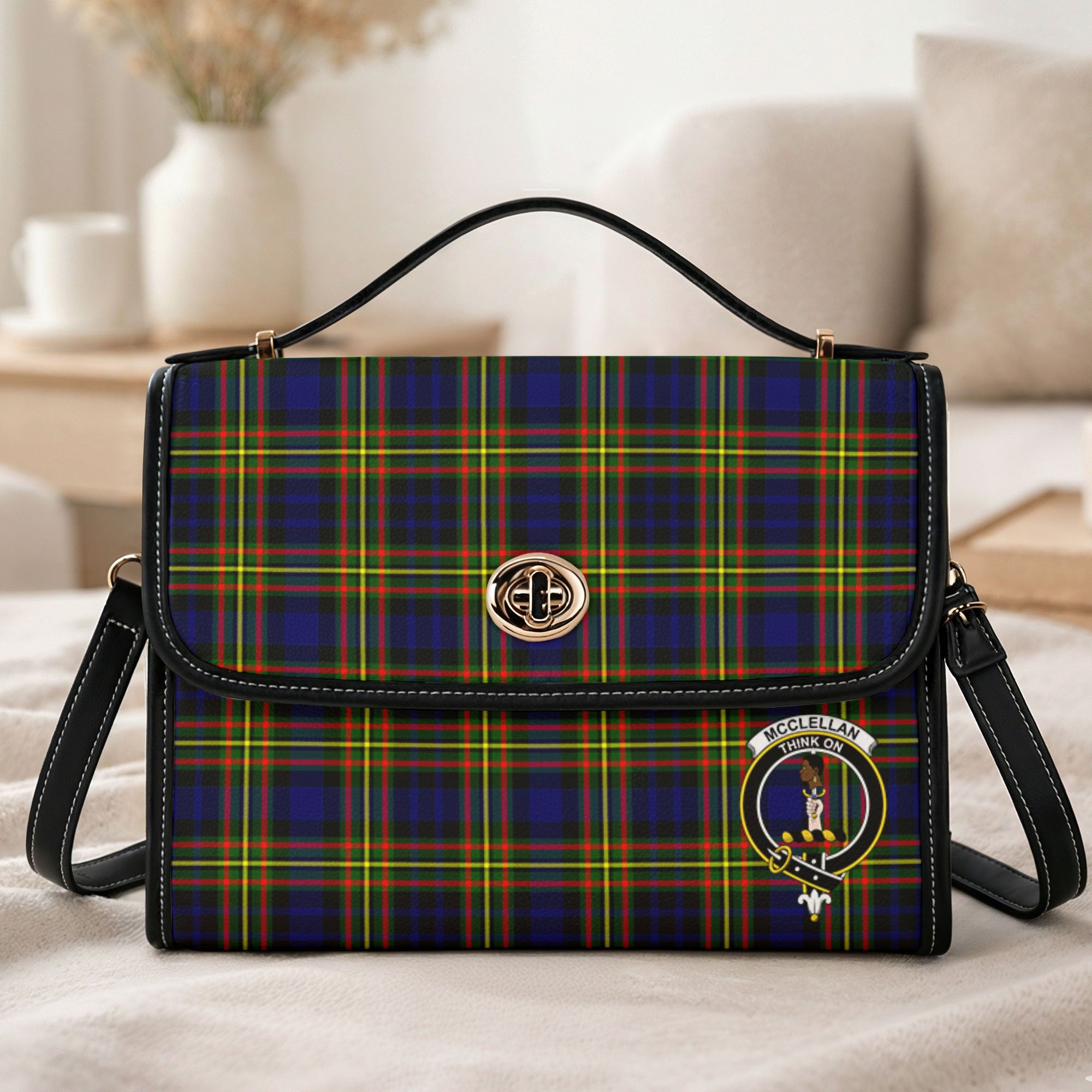 McClellan Modern Tartan Crest Satchel Bag