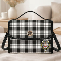 McFarlane Black - White Tartan Crest Satchel Bag