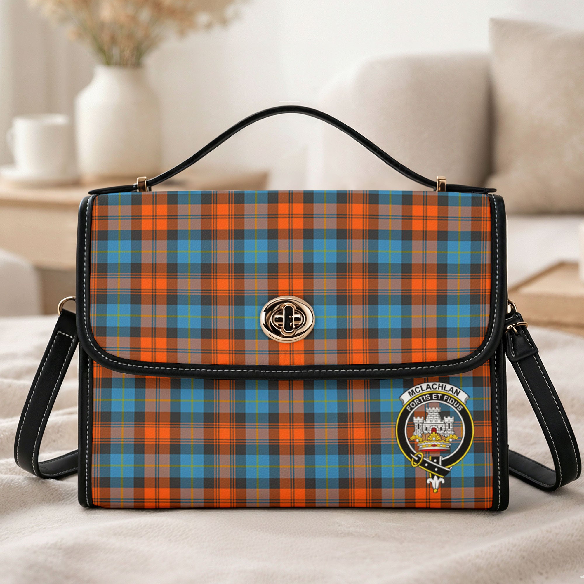 McLachlan Ancient Tartan Crest Satchel Bag