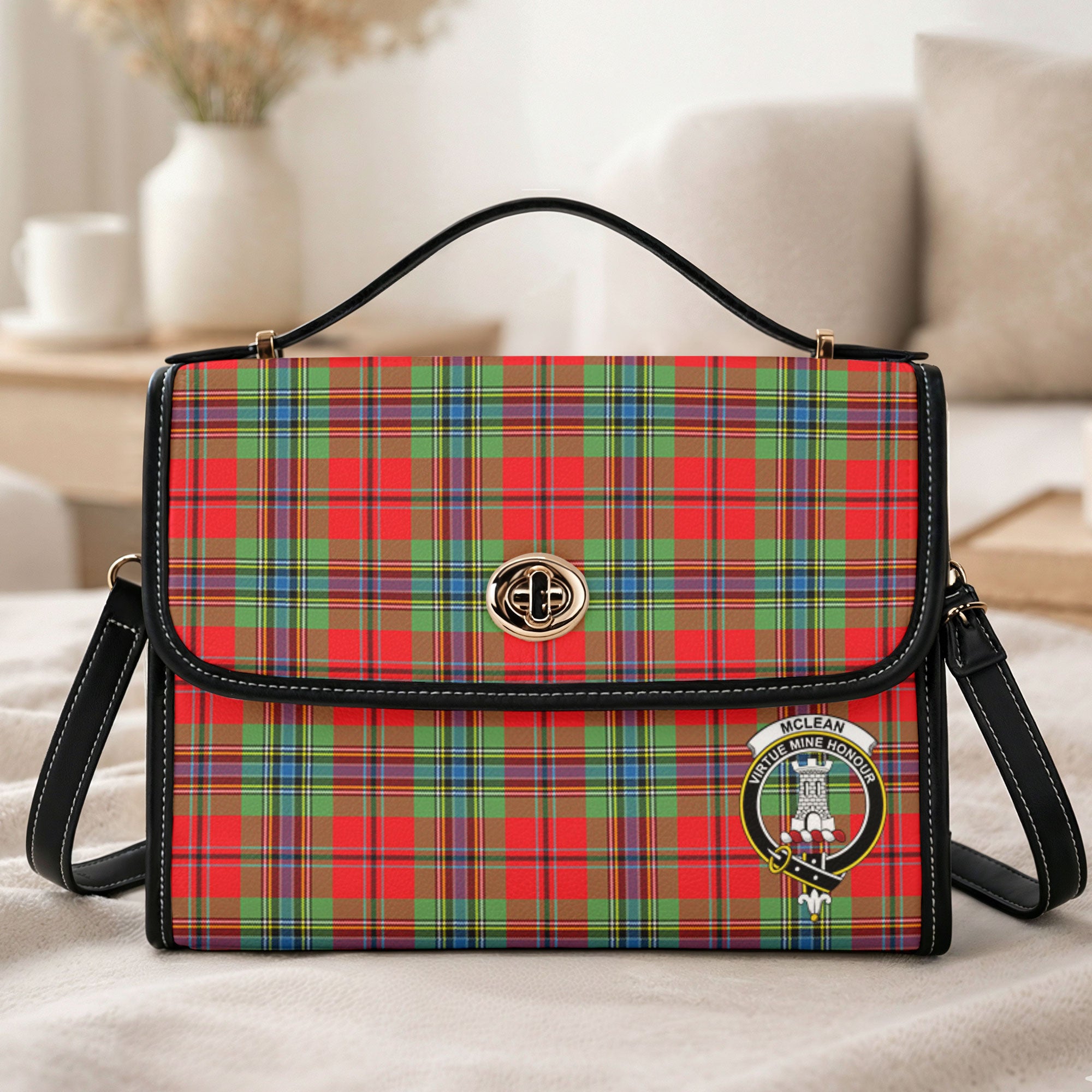 McLean of Duart Modern Tartan Crest Satchel Bag