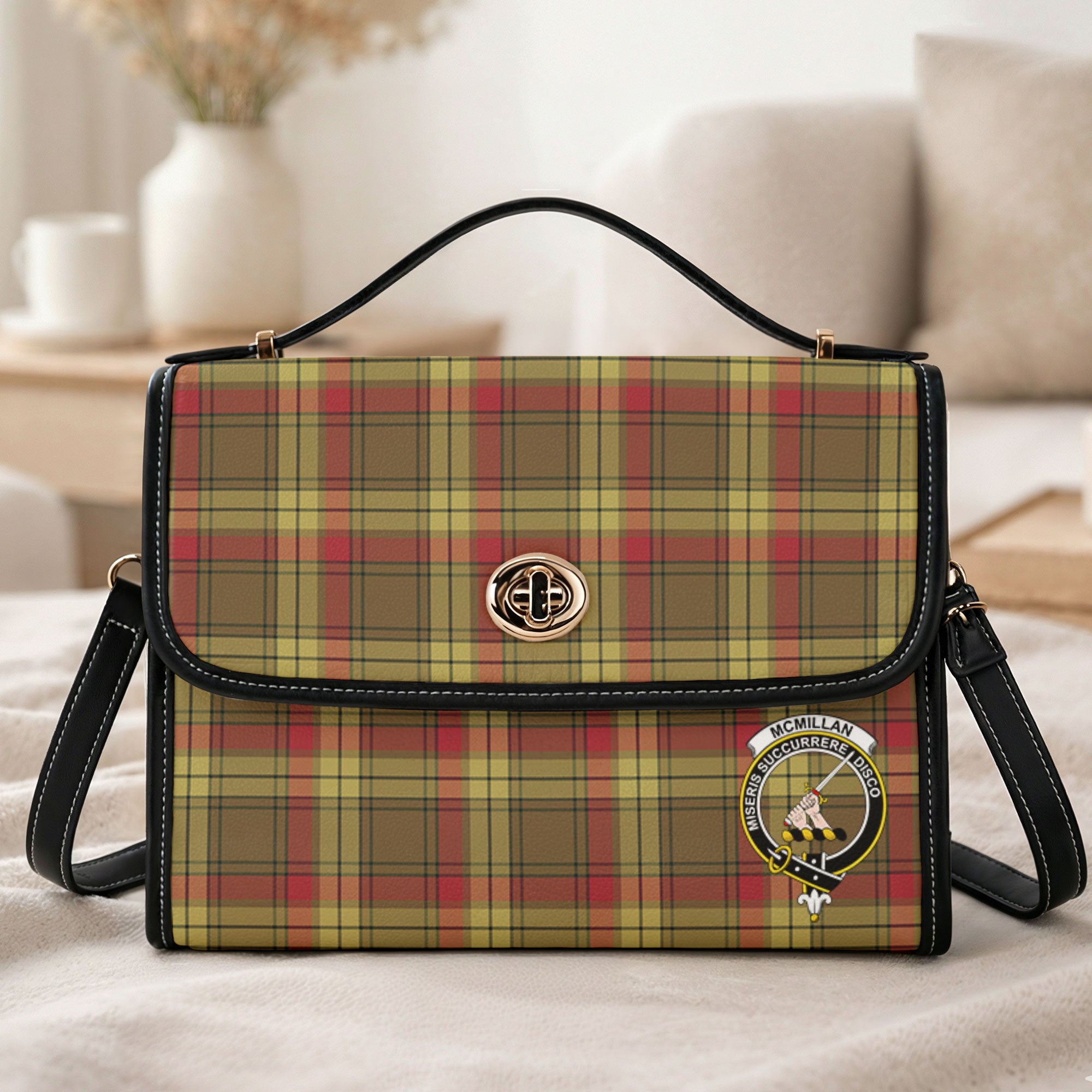 McMillan Old Weathered Tartan Crest Satchel Bag