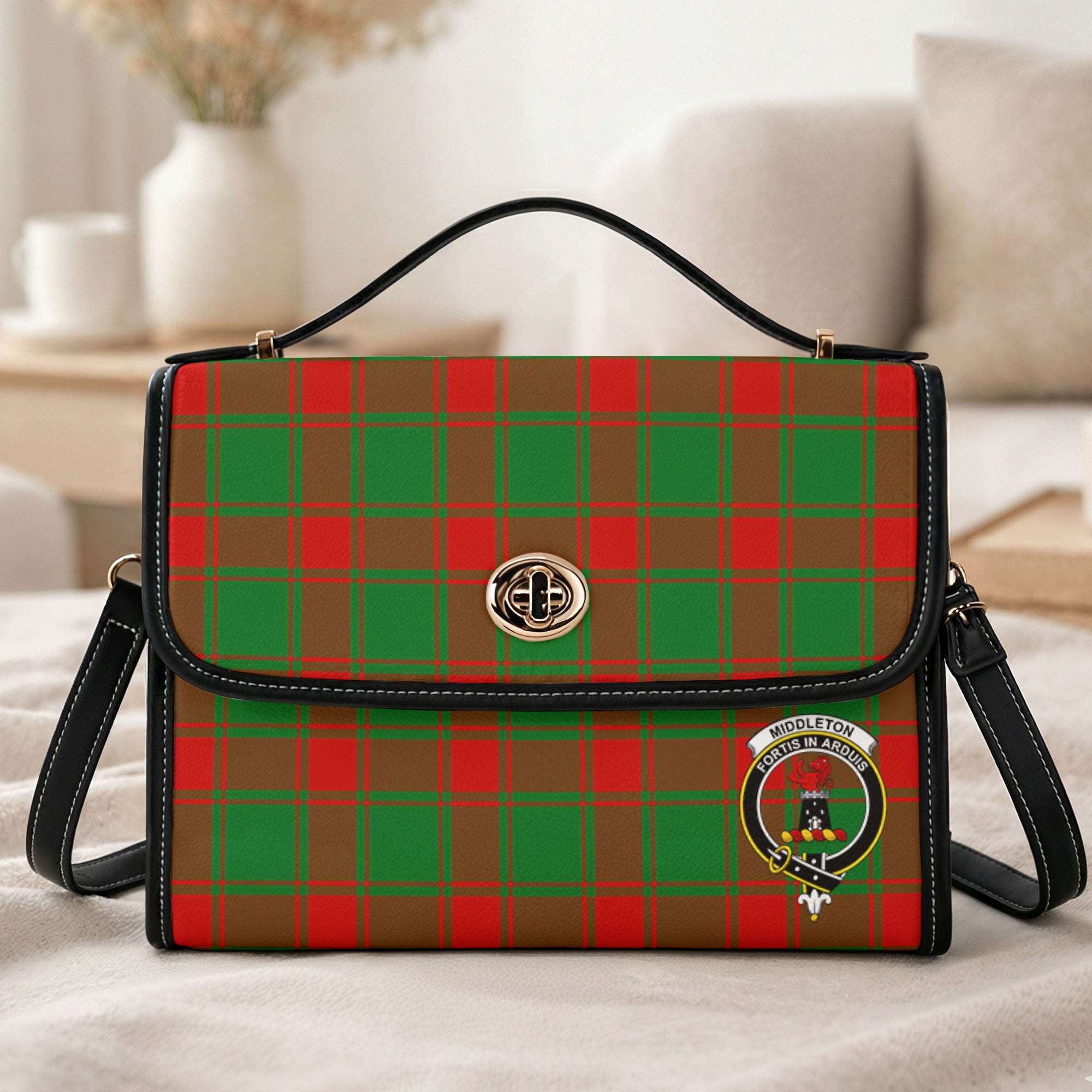 Middleton Modern Tartan Crest Satchel Bag
