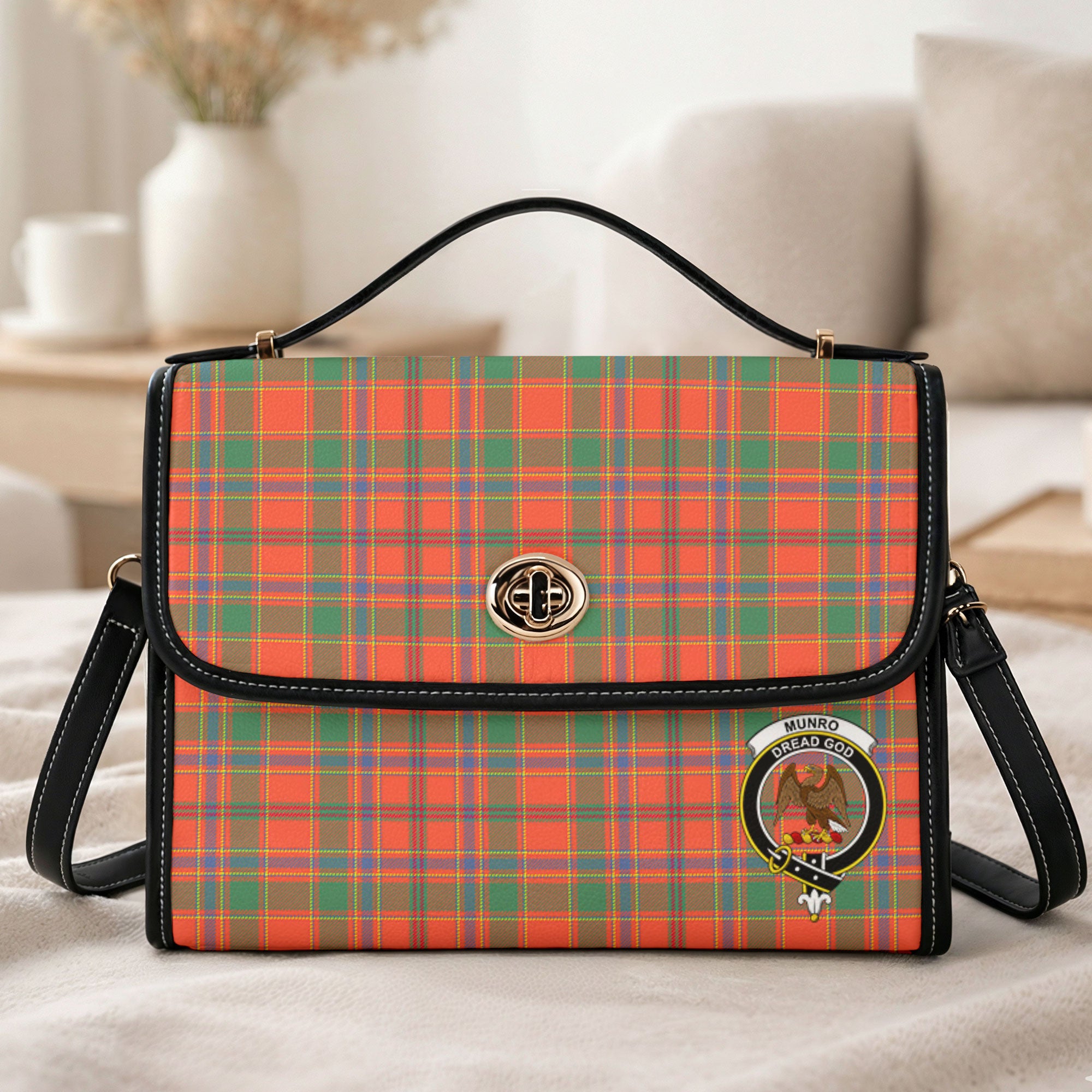 Munro Ancient Tartan Crest Satchel Bag