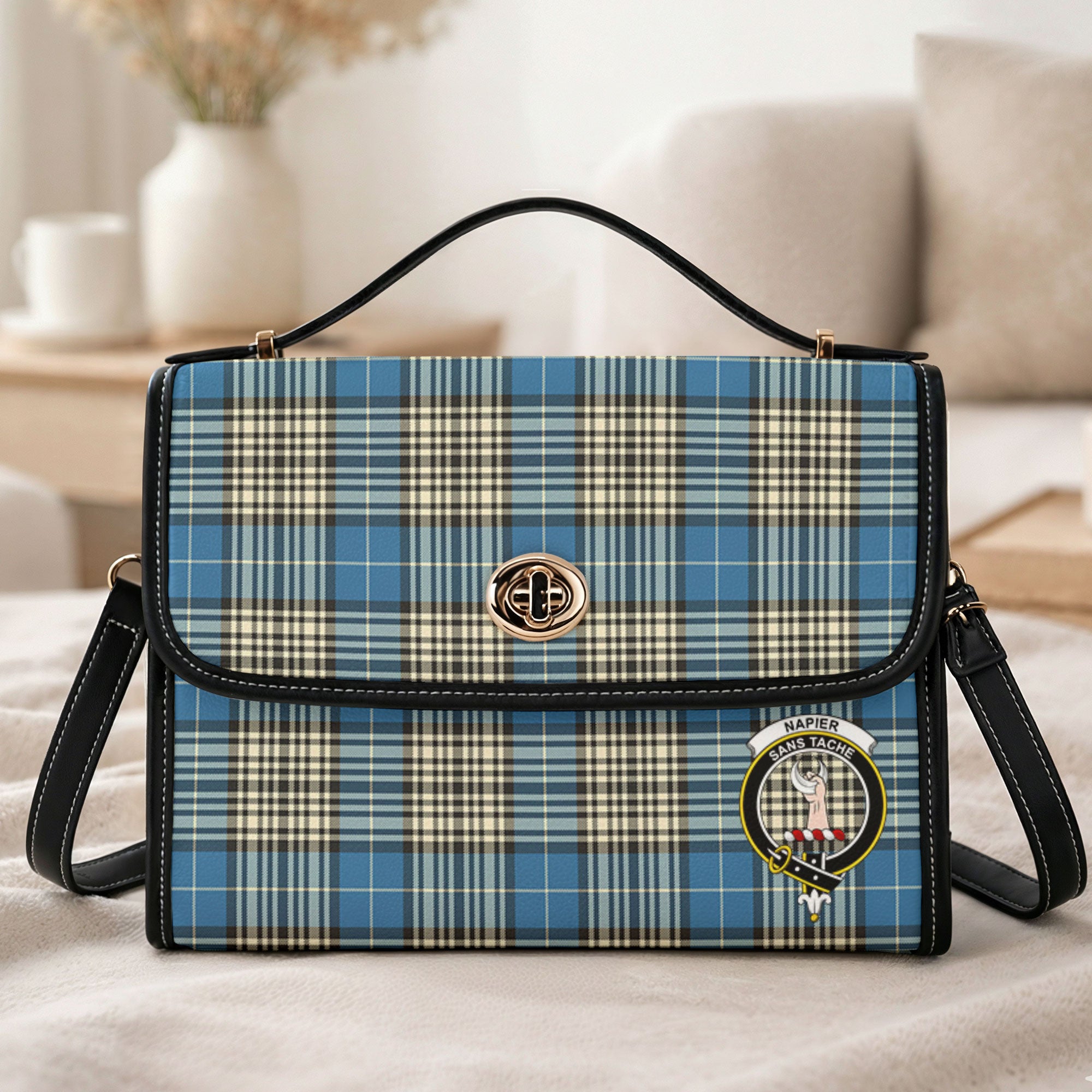 Napier Ancient Tartan Crest Satchel Bag
