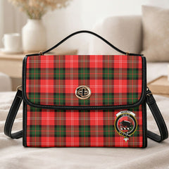 Nesbitt Modern Tartan Crest Satchel Bag