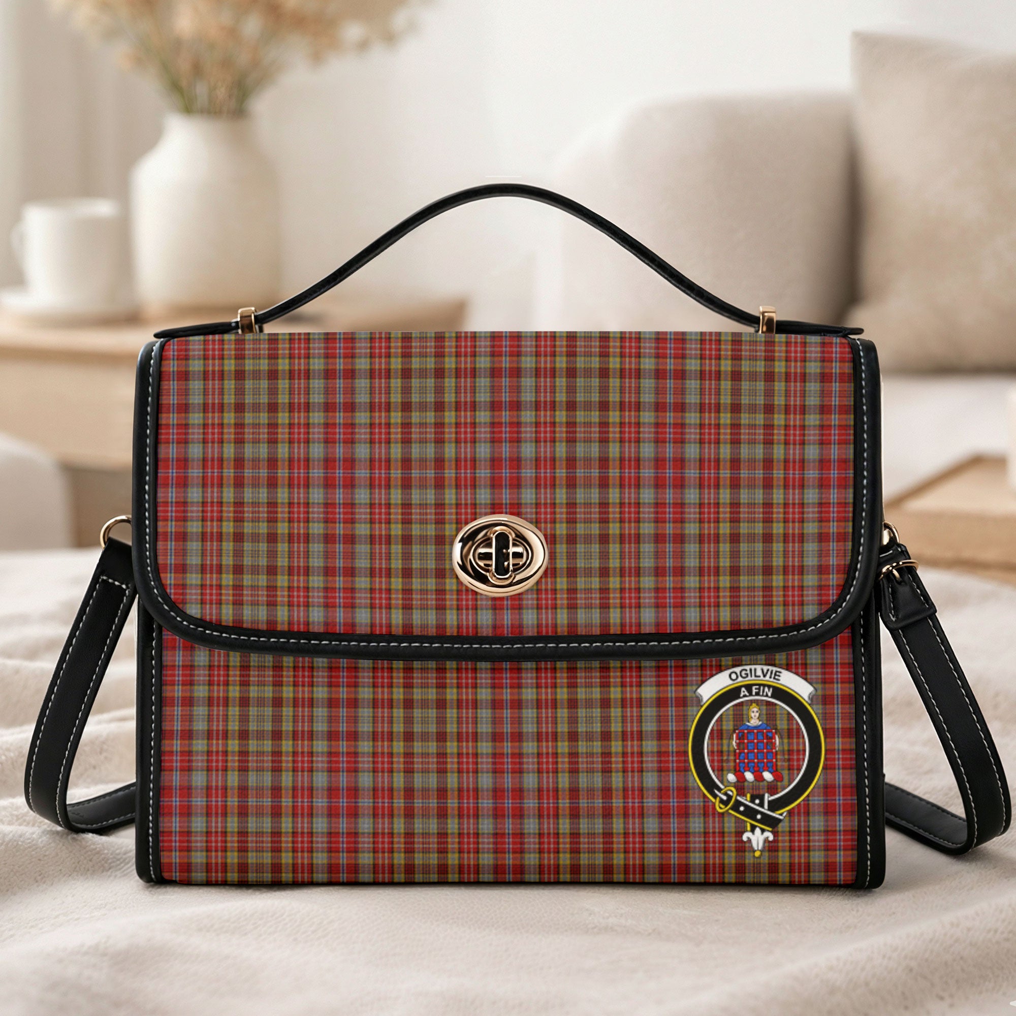 Ogilvie Tartan Crest Satchel Bag