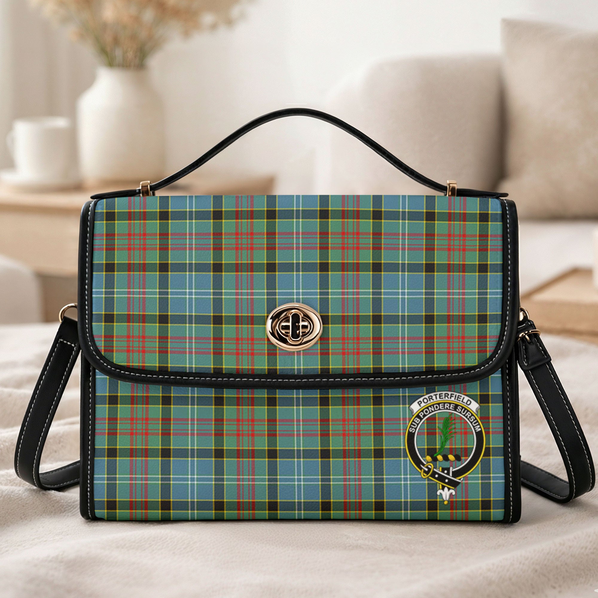 Porterfield Tartan Crest Satchel Bag