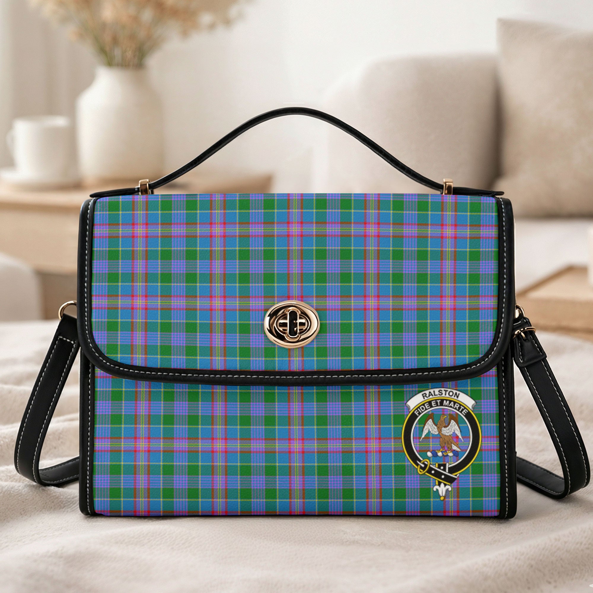 Ralston Tartan Crest Satchel Bag