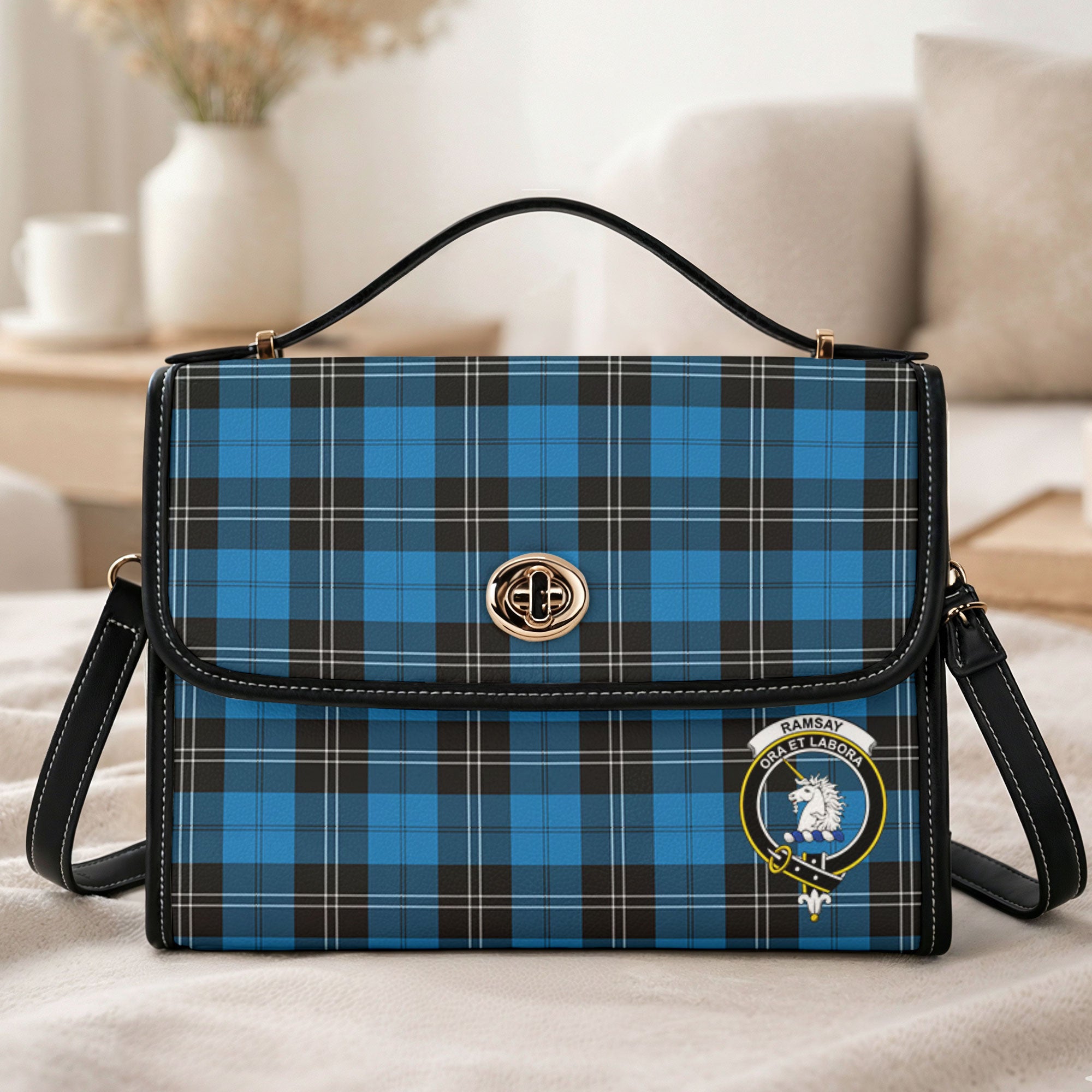 Ramsay Blue Ancient Tartan Crest Satchel Bag