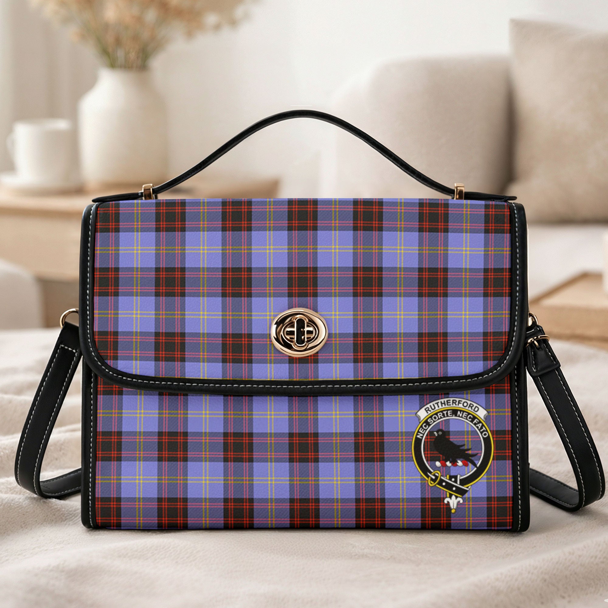 Rutherford Tartan Crest Satchel Bag