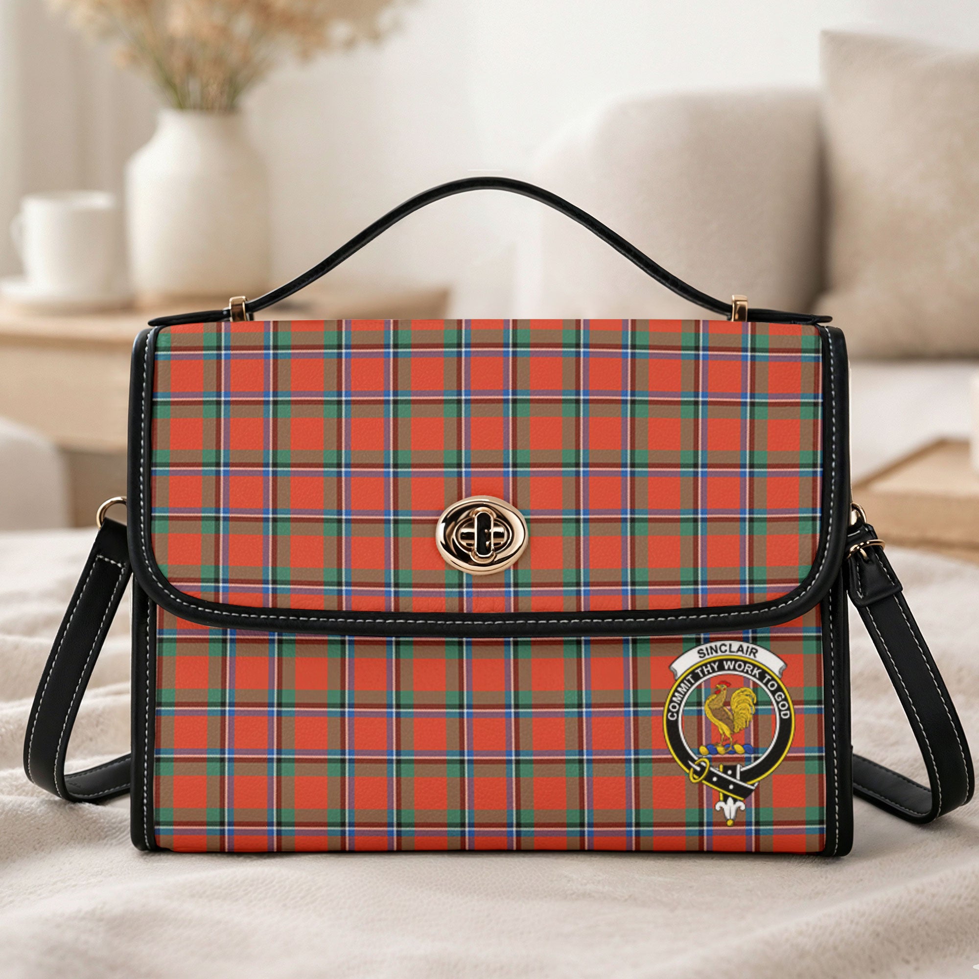 Sinclair Ancient Tartan Crest Satchel Bag