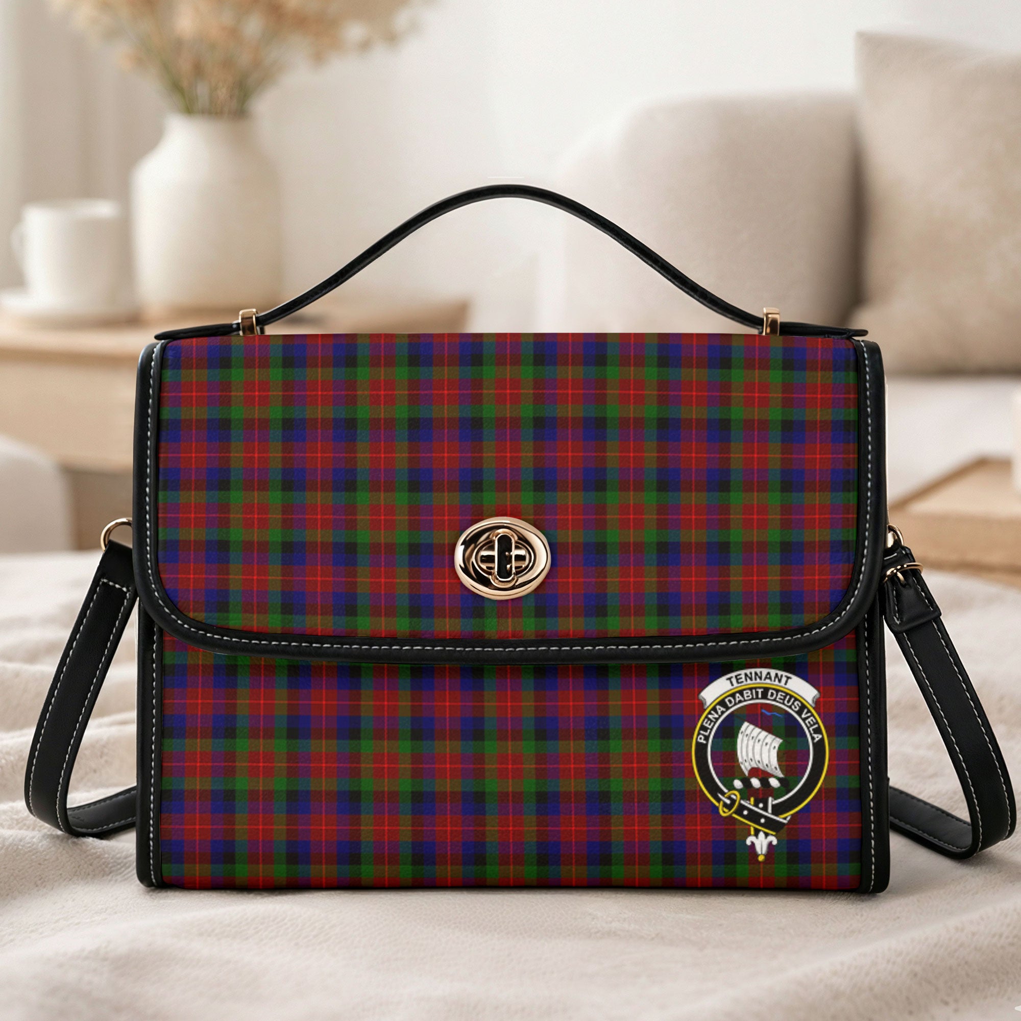 Tennant Tartan Crest Satchel Bag