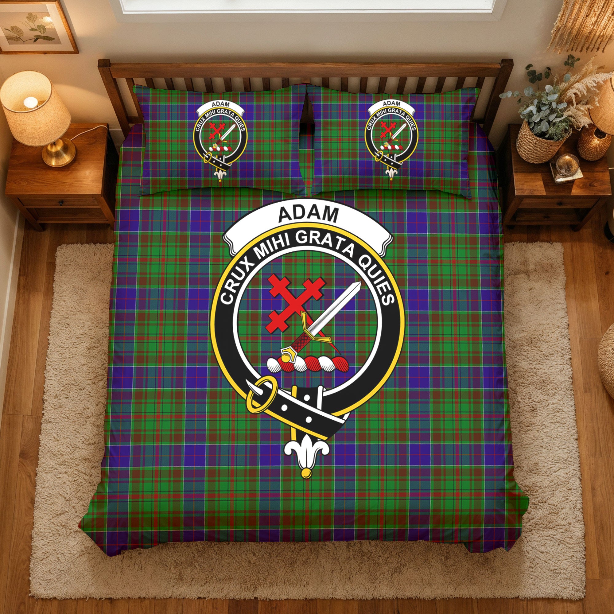 Adam Tartan Crest Bedding Set