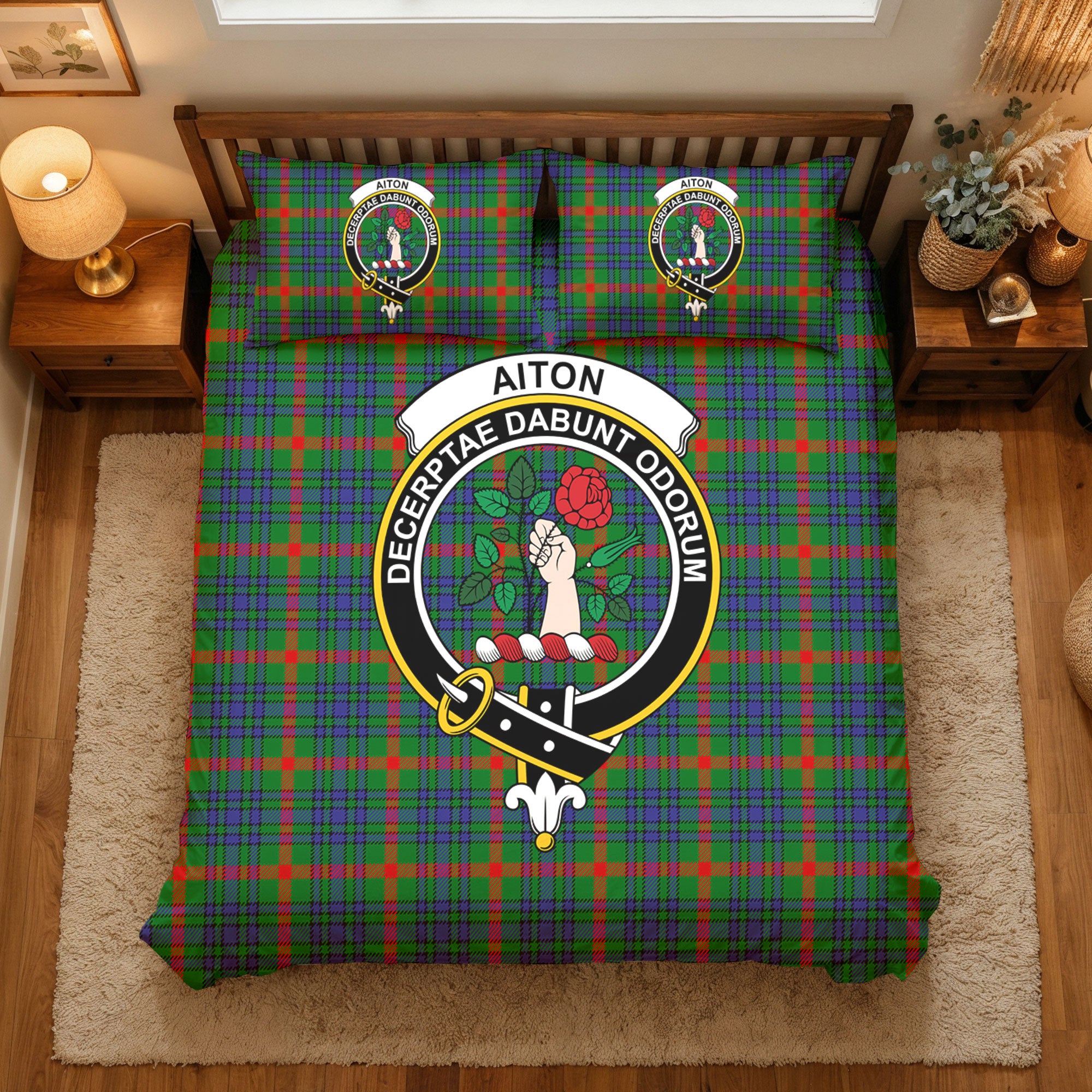 Aiton Tartan Crest Bedding Set