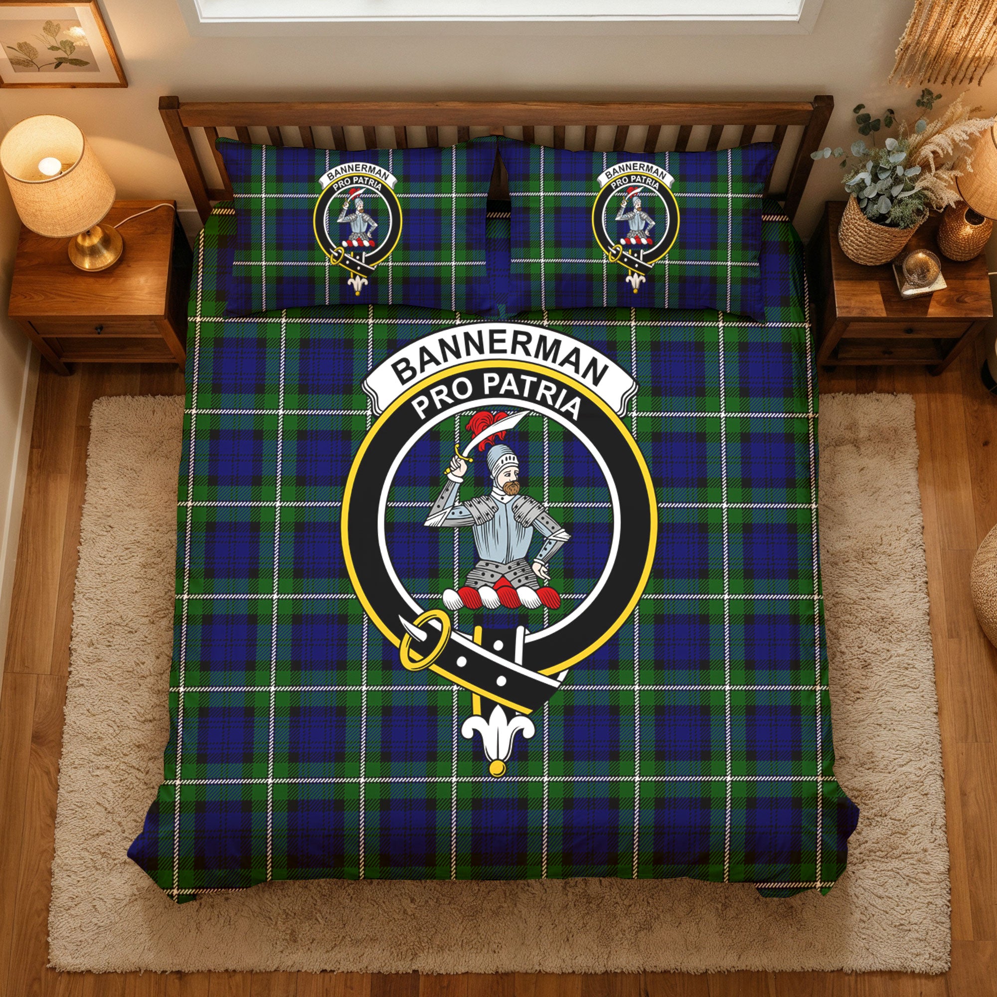 Bannerman Tartan Crest Bedding Set