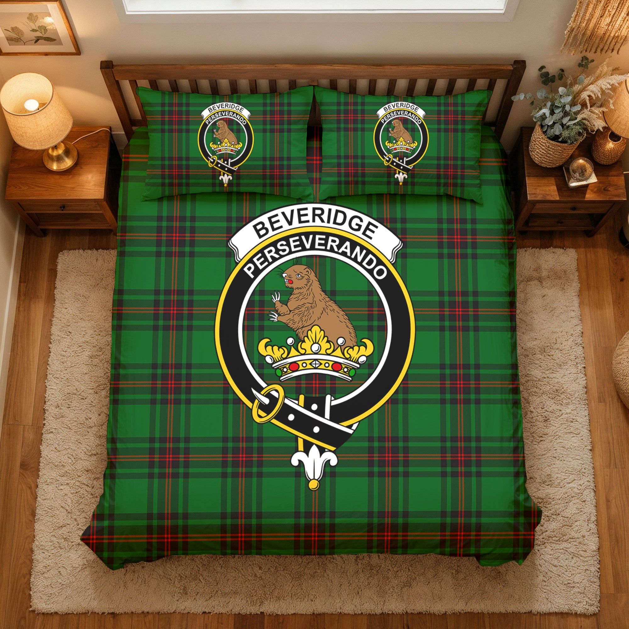 Beveridge Tartan Crest Bedding Set