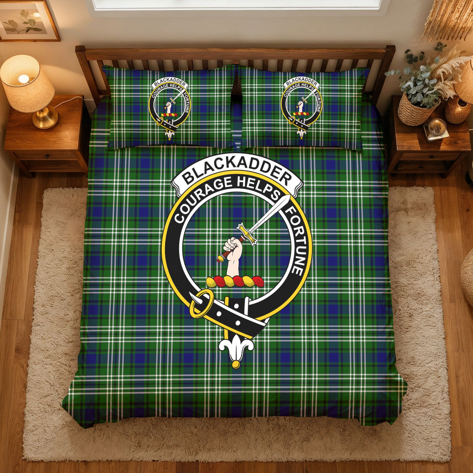 Blackadder Tartan Crest Bedding Set