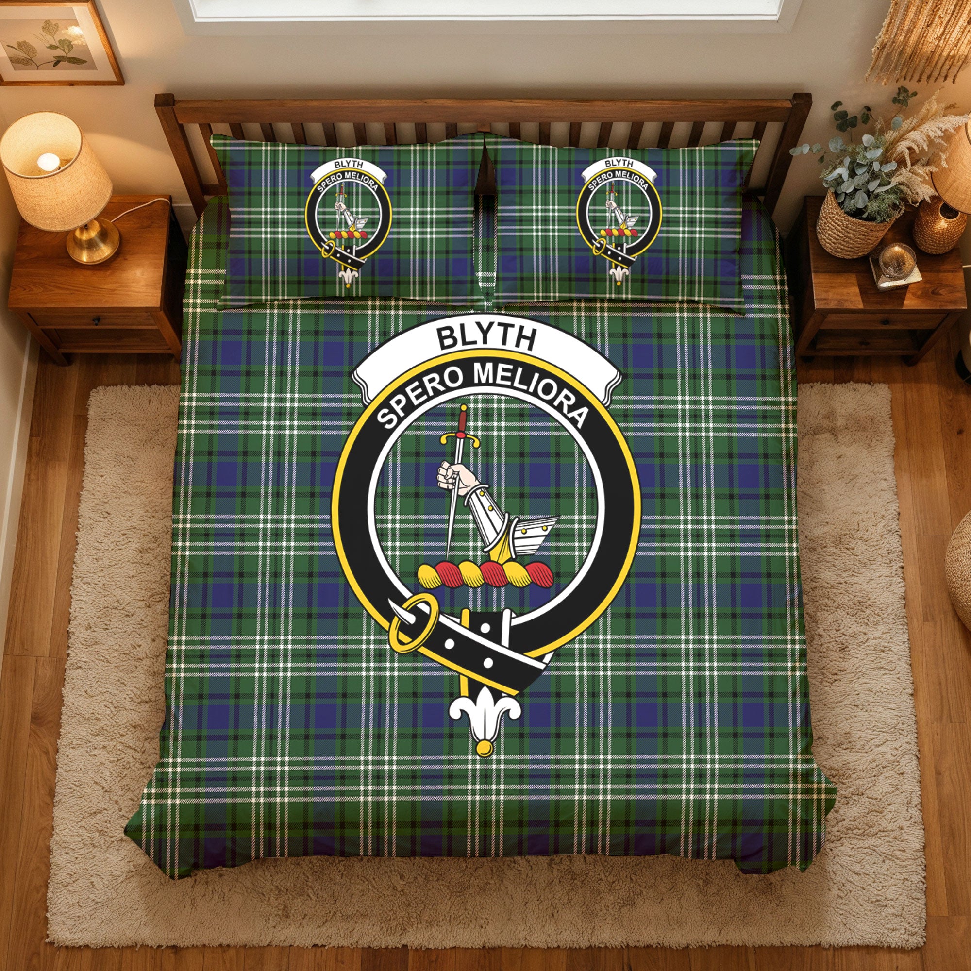 Blyth Tartan Crest Bedding Set