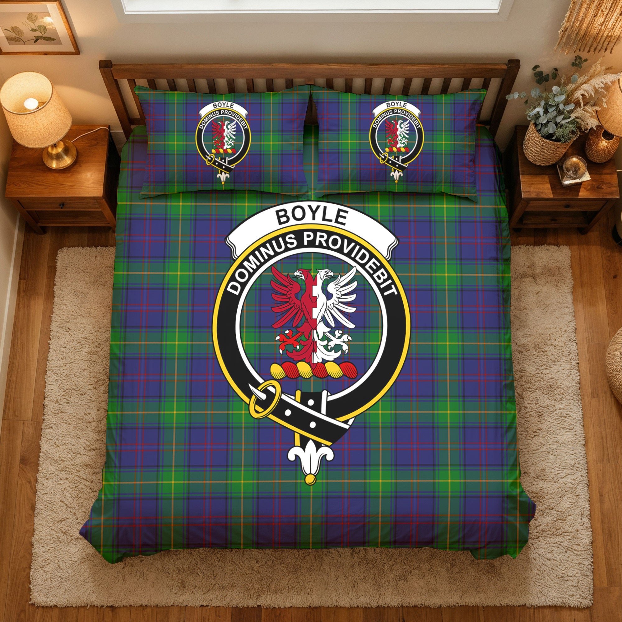 Boyle Tartan Crest Bedding Set