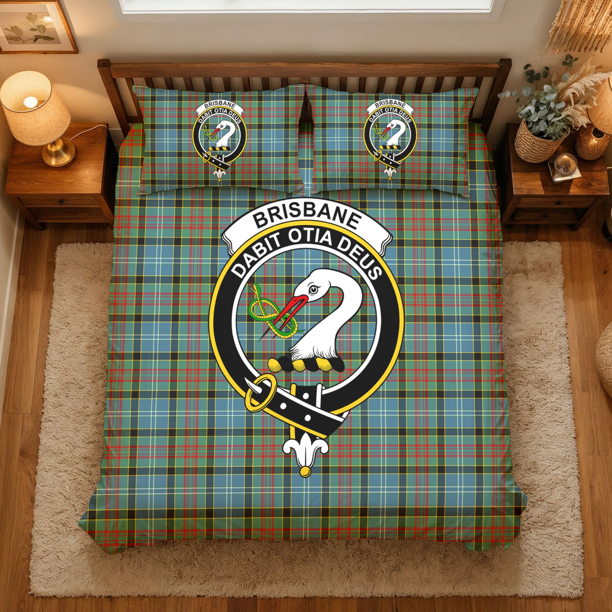 Brisbane Tartan Crest Bedding Set
