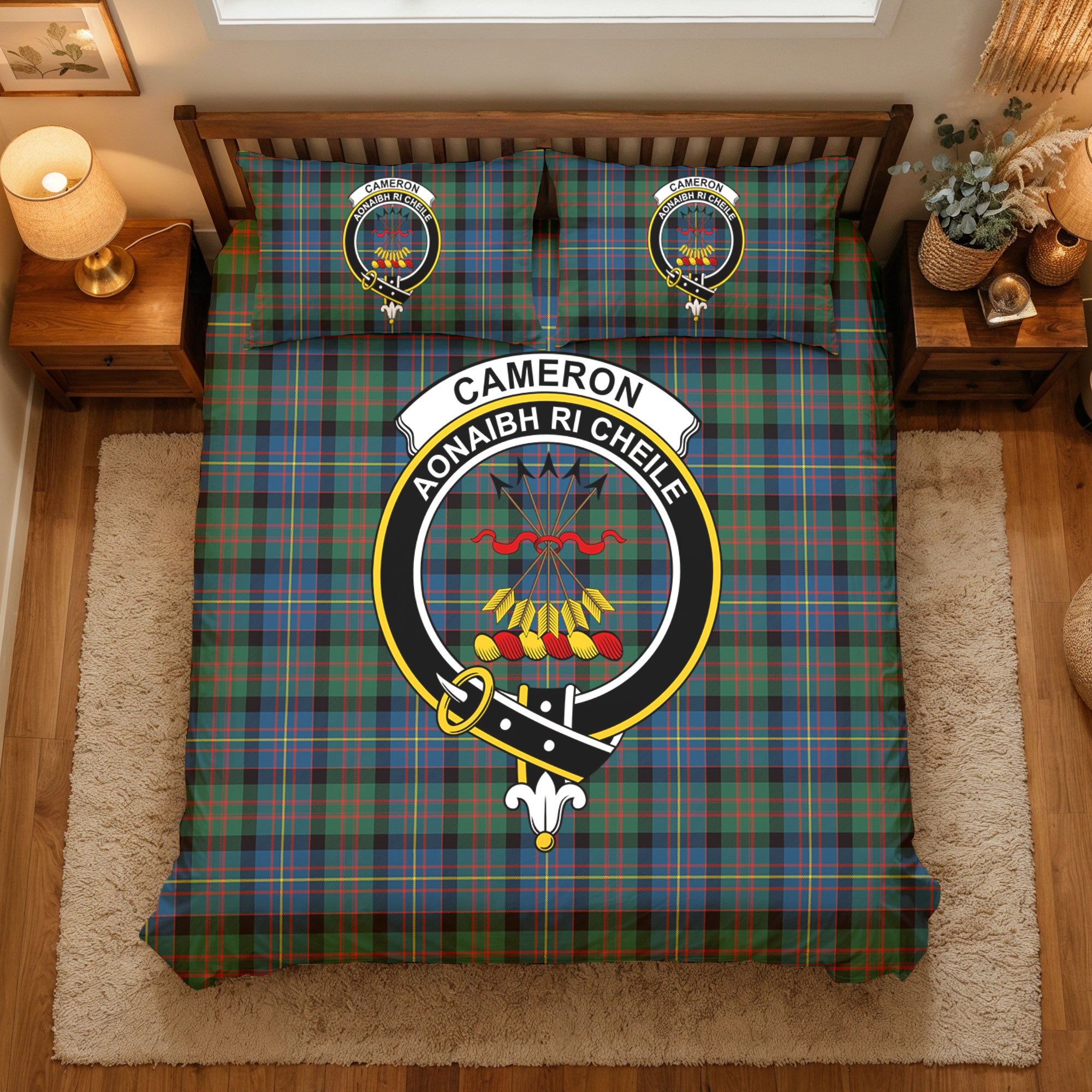 Cameron of Erracht Ancient Tartan Crest Bedding Set