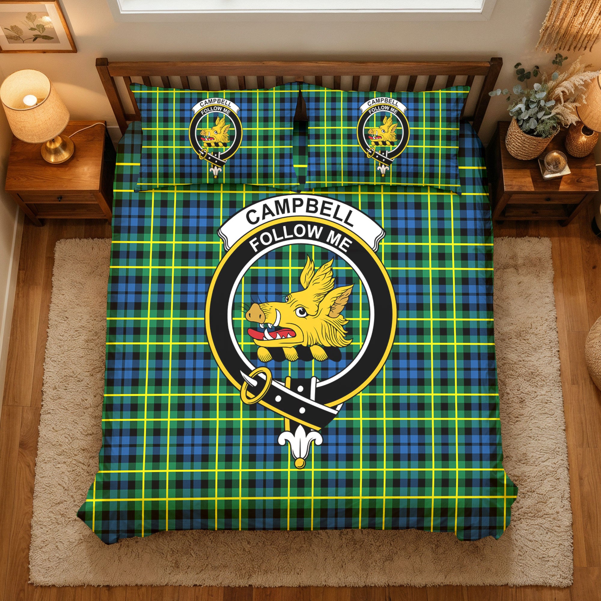 Campbell of Breadalbane Ancient Tartan Crest Bedding Set