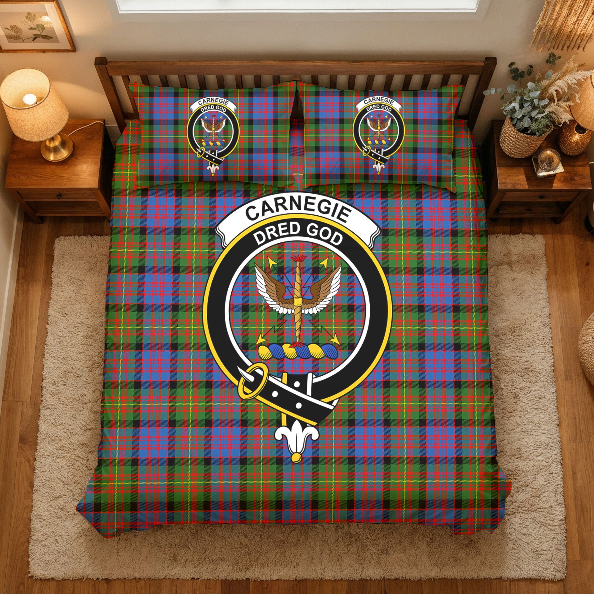 Carnegie Ancient Tartan Crest Bedding Set