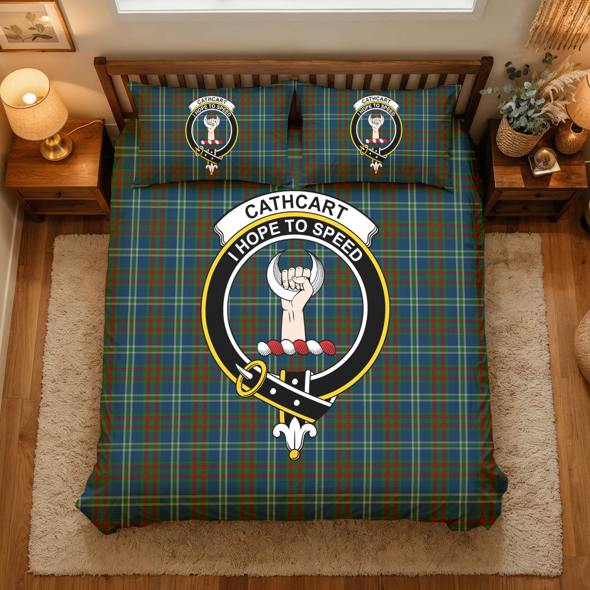 Cathcart Tartan Crest Bedding Set
