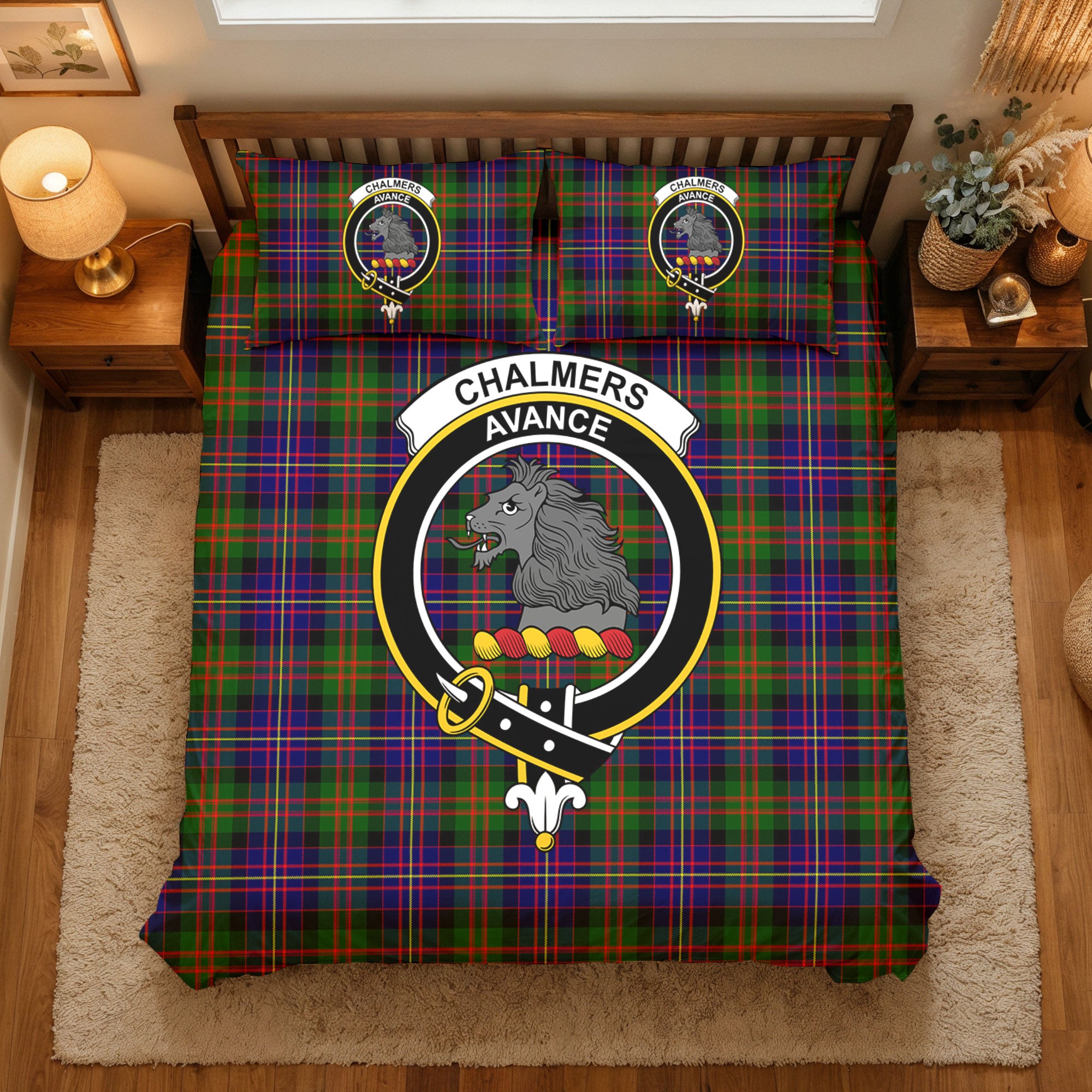 Chalmers Tartan Crest Bedding Set