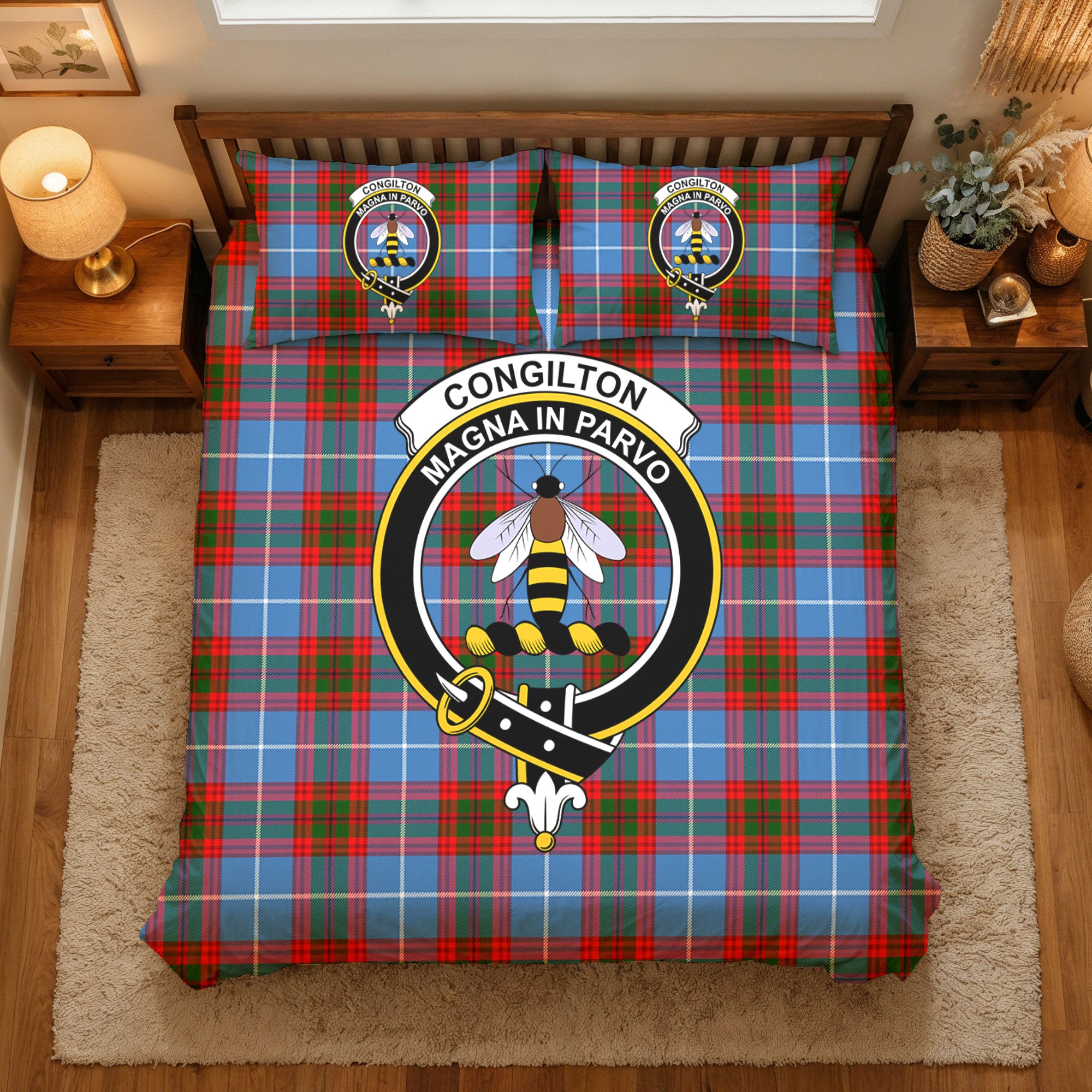 Congilton Tartan Crest Bedding Set
