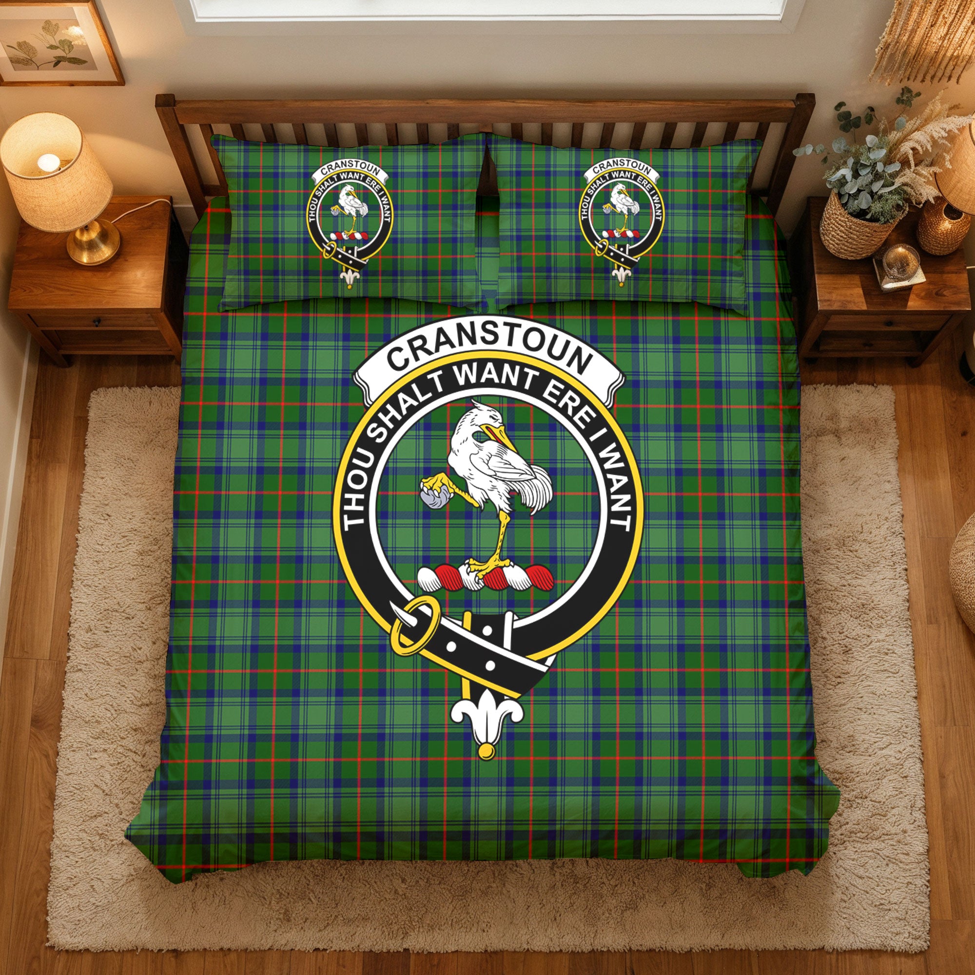 Cranstoun Tartan Crest Bedding Set