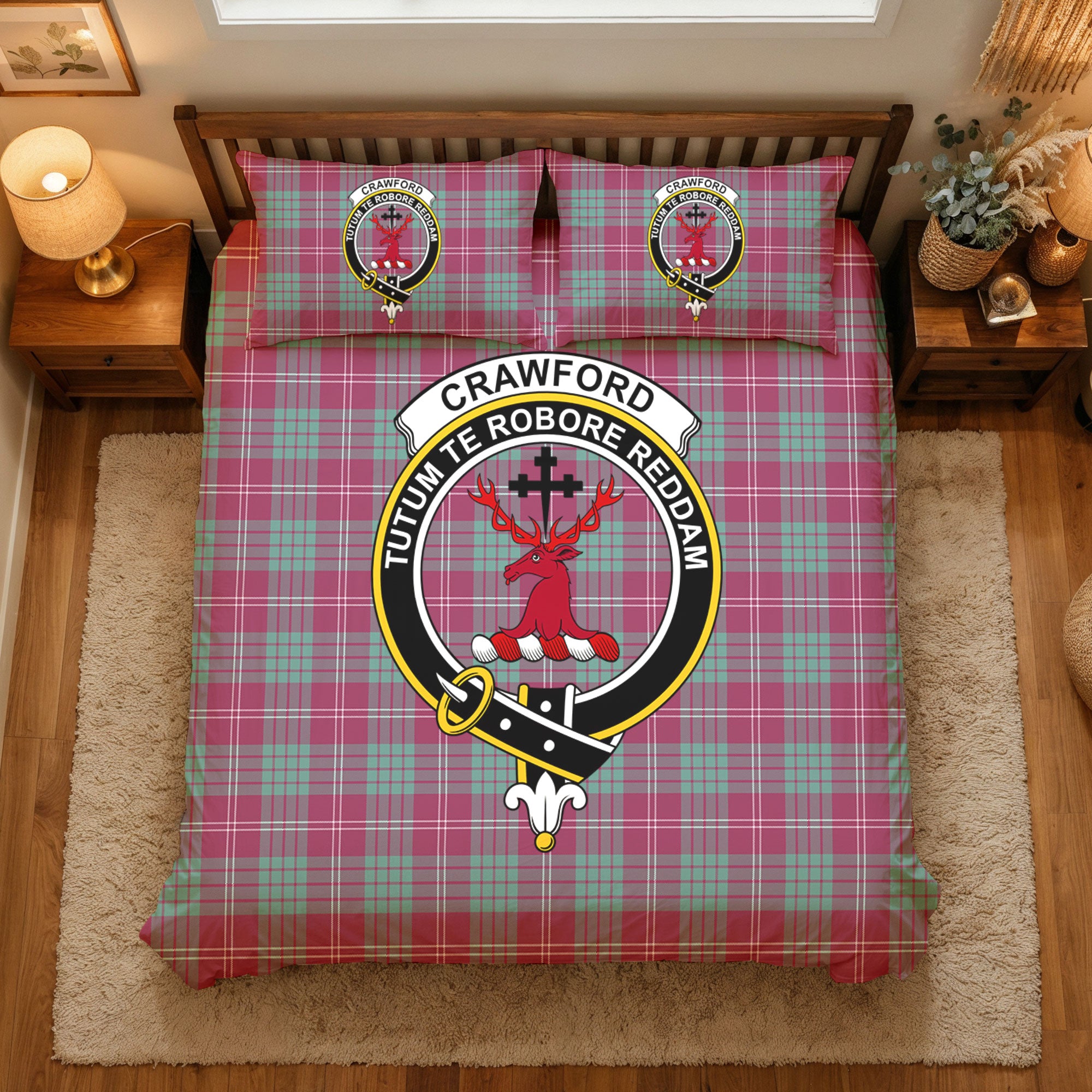 Crawford Ancient Tartan Crest Bedding Set