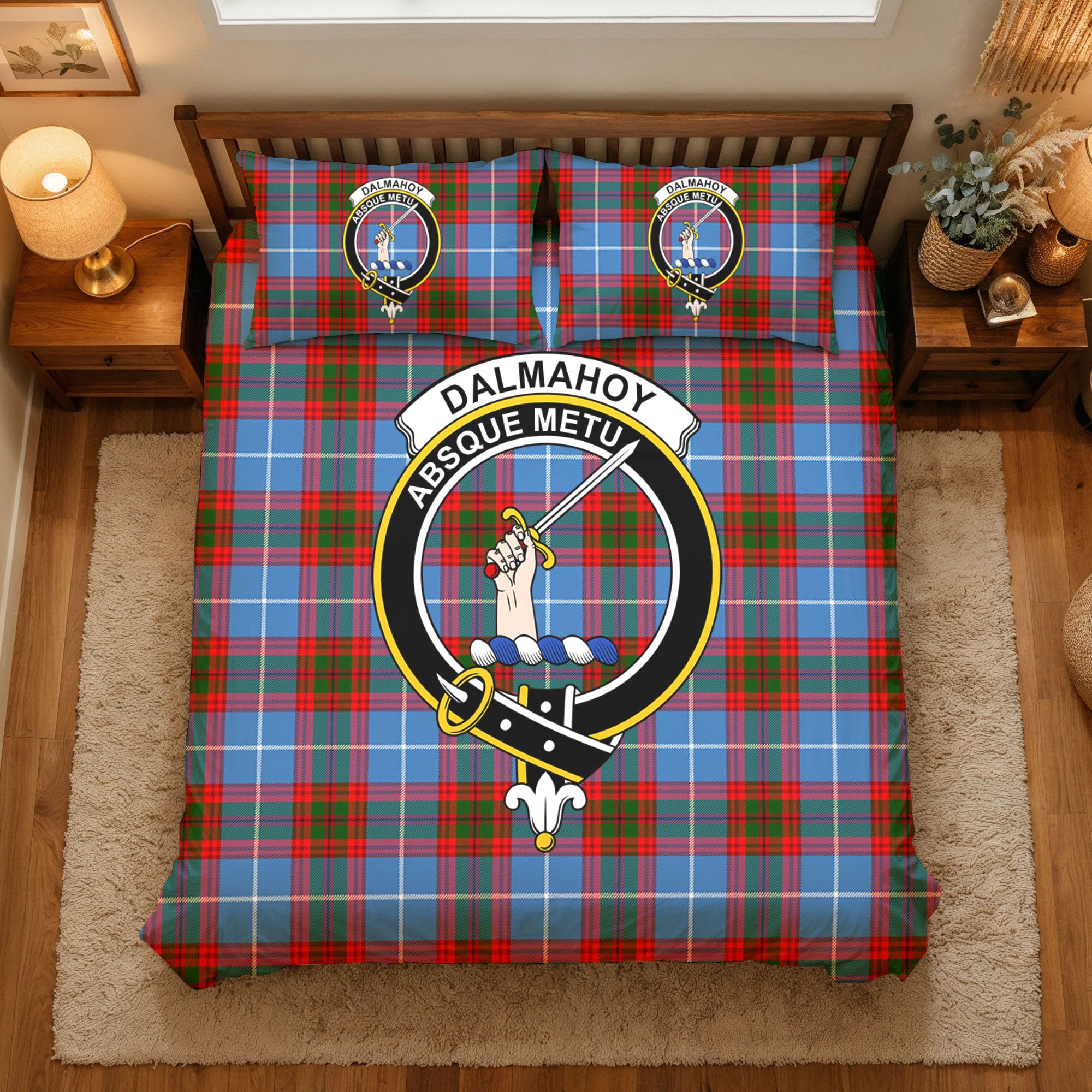 Dalmahoy Tartan Crest Bedding Set
