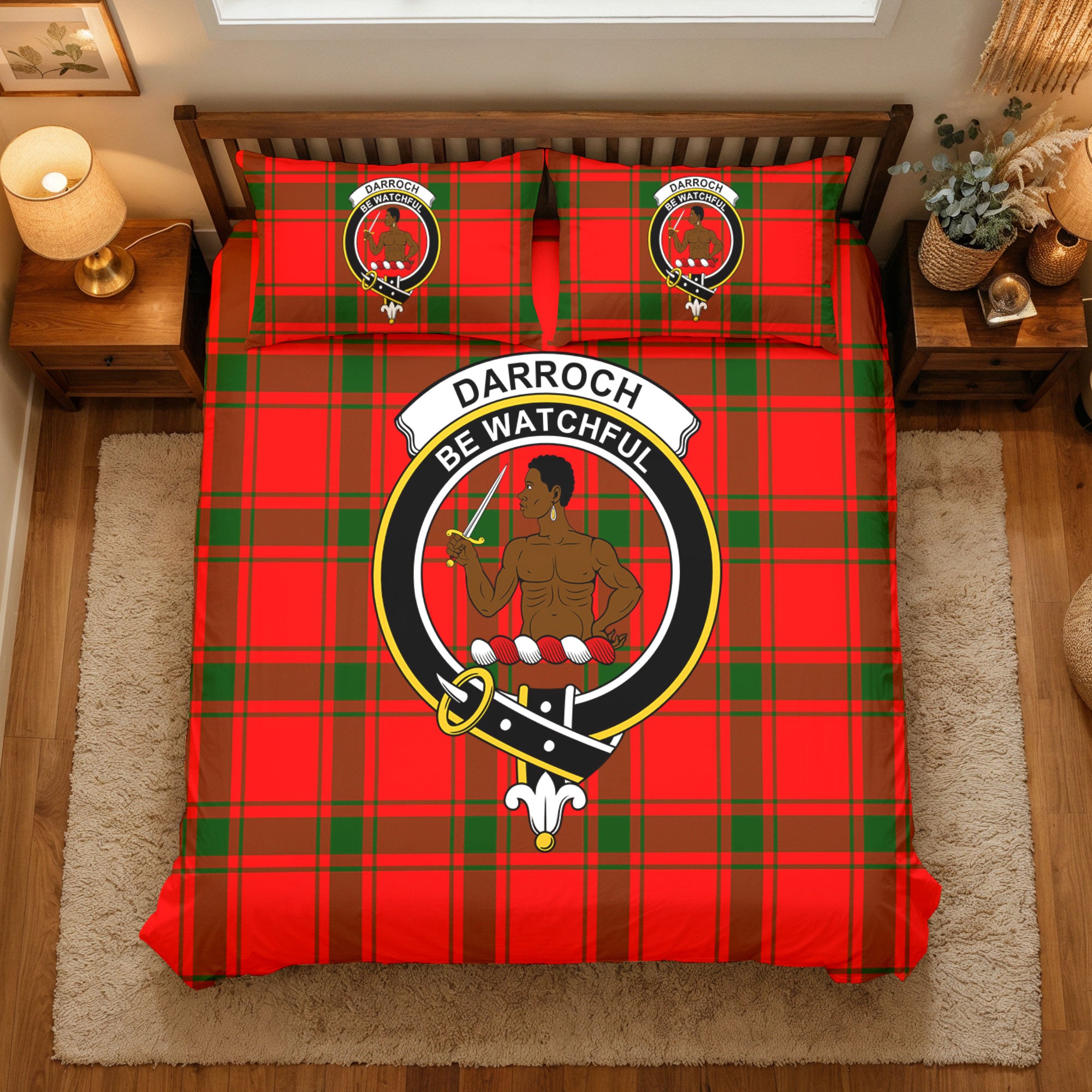 Darroch (Gourock) Tartan Crest Bedding Set
