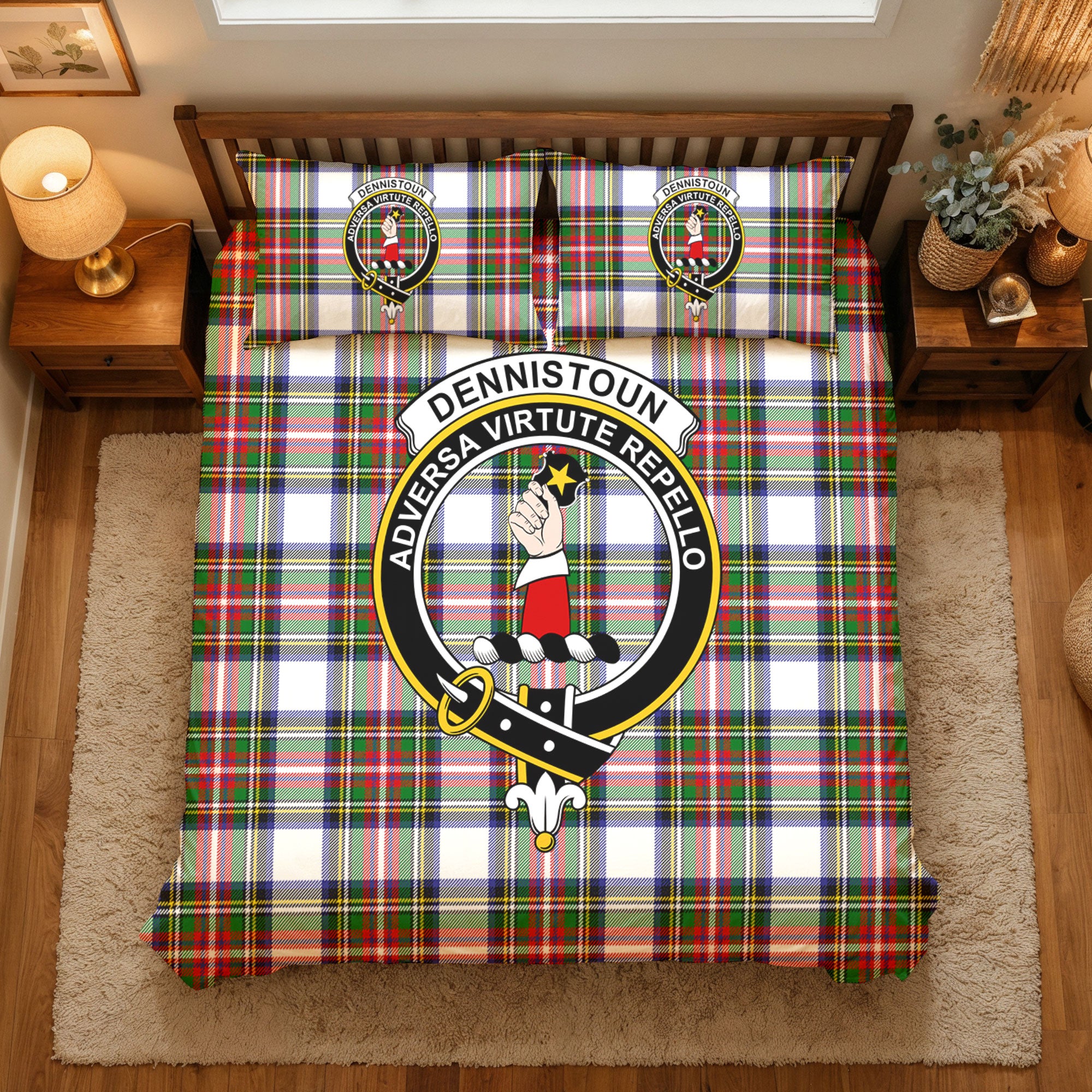 Dennistoun Tartan Crest Bedding Set