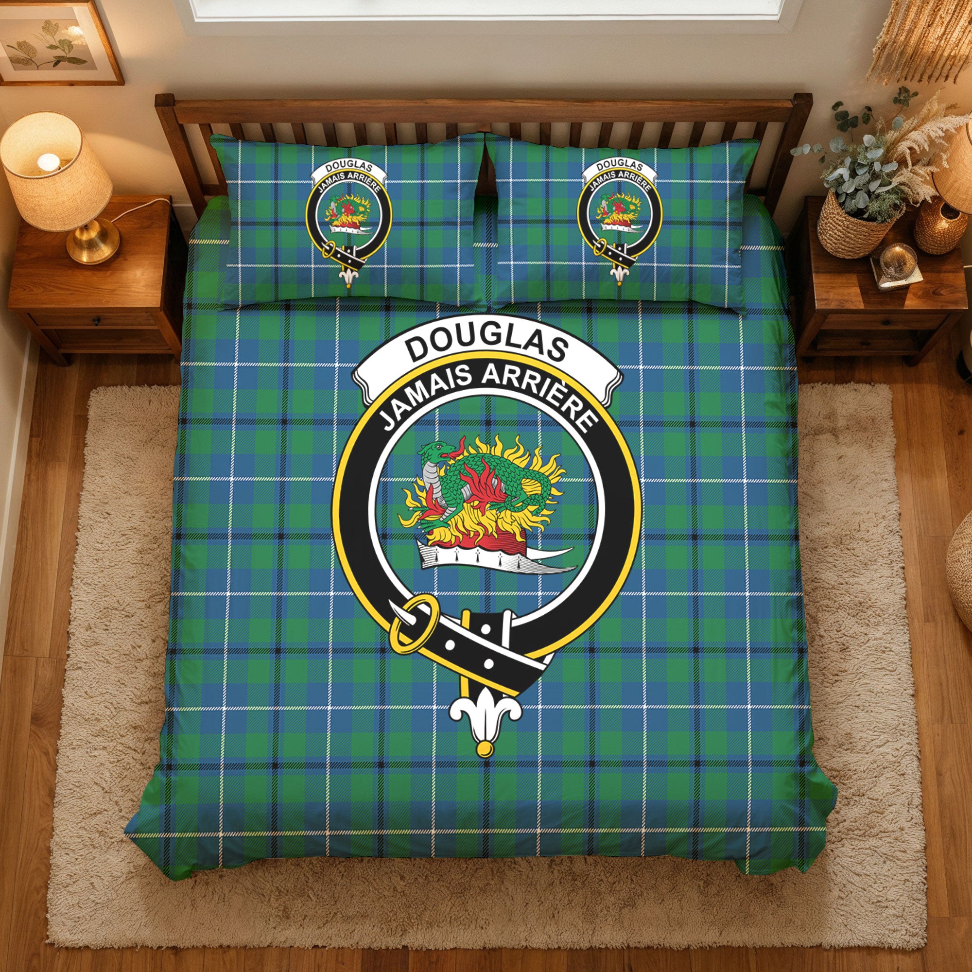 Douglas Ancient Tartan Crest Bedding Set