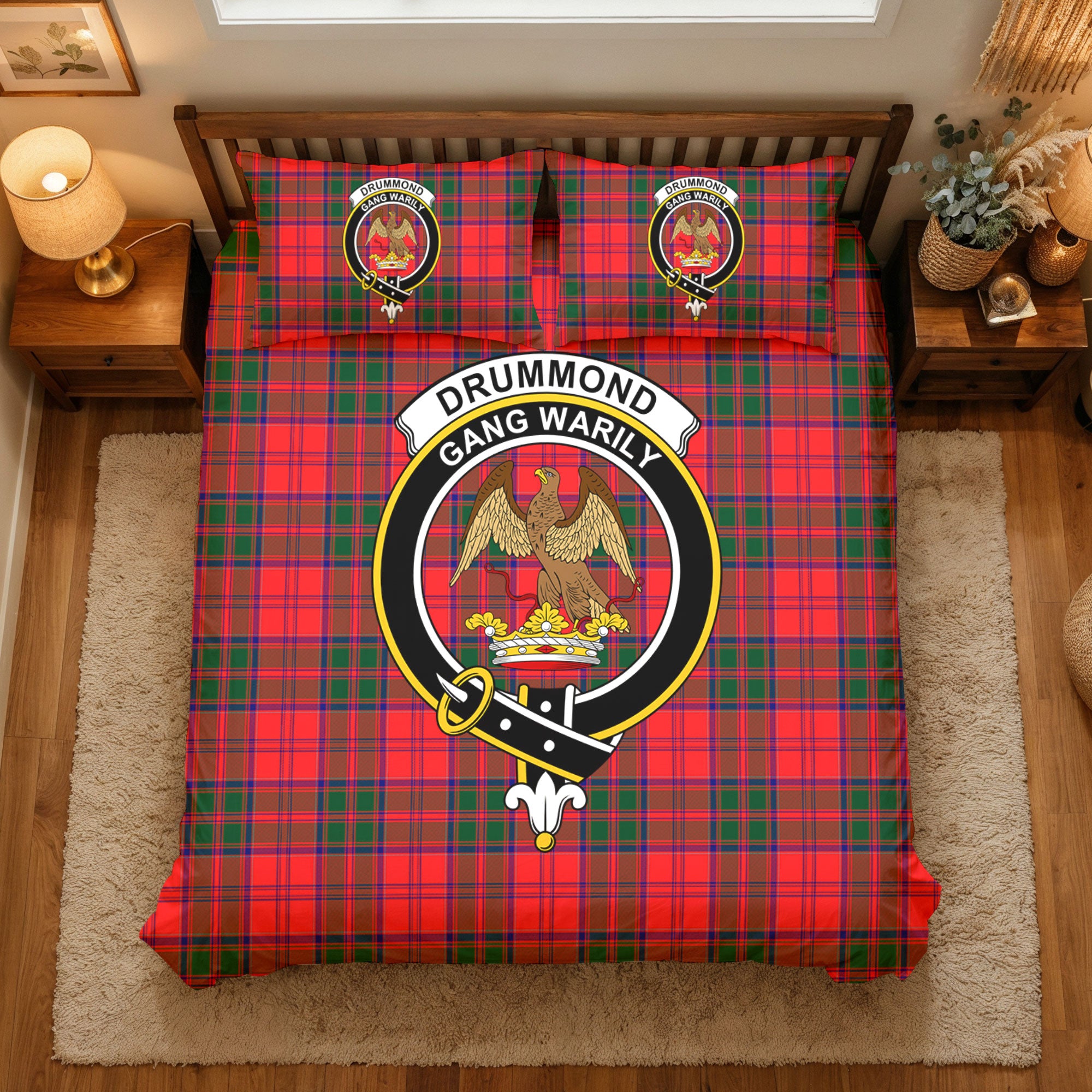 Drummond Modern Tartan Crest Bedding Set