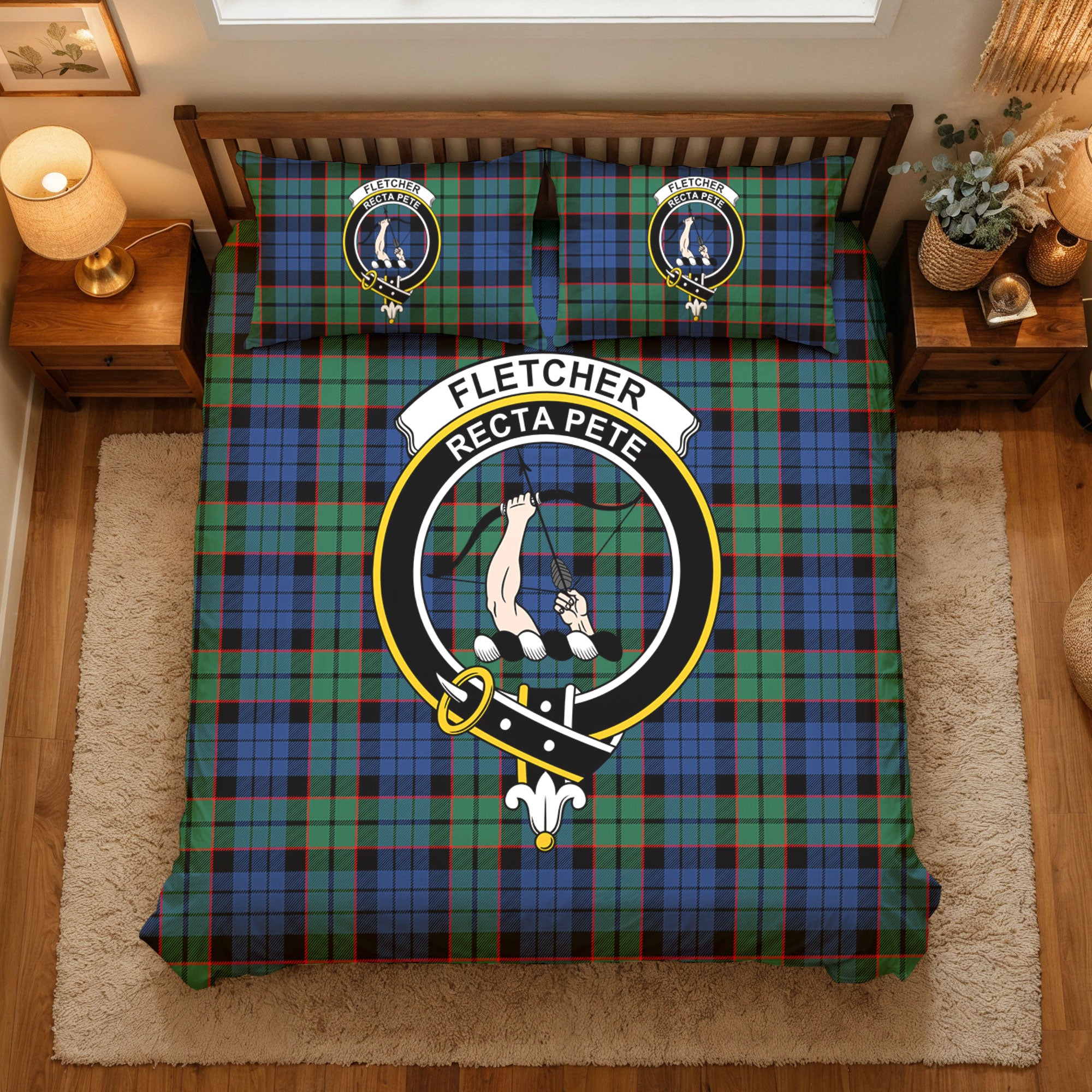 Fletcher Ancient Tartan Crest Bedding Set